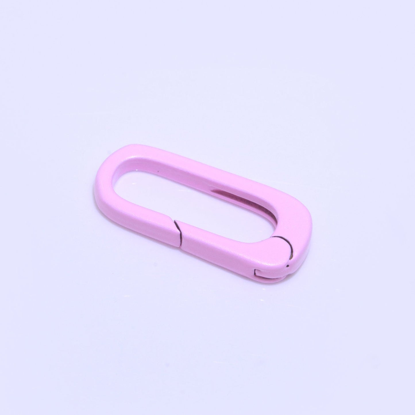 Dainty Enamel Spring Gate Ring, Push Gate ring, 18.5mm Oval Ring, Charm Holder Pink Green Red Clasp for Link Connector Clasp