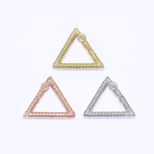 15.5X17.5mm Triangle Gold Spring Buckle Metal Snap Clasp Spring gate ring, Trigger Round Ring, Snap Clasp Hook for Jewelry Supply