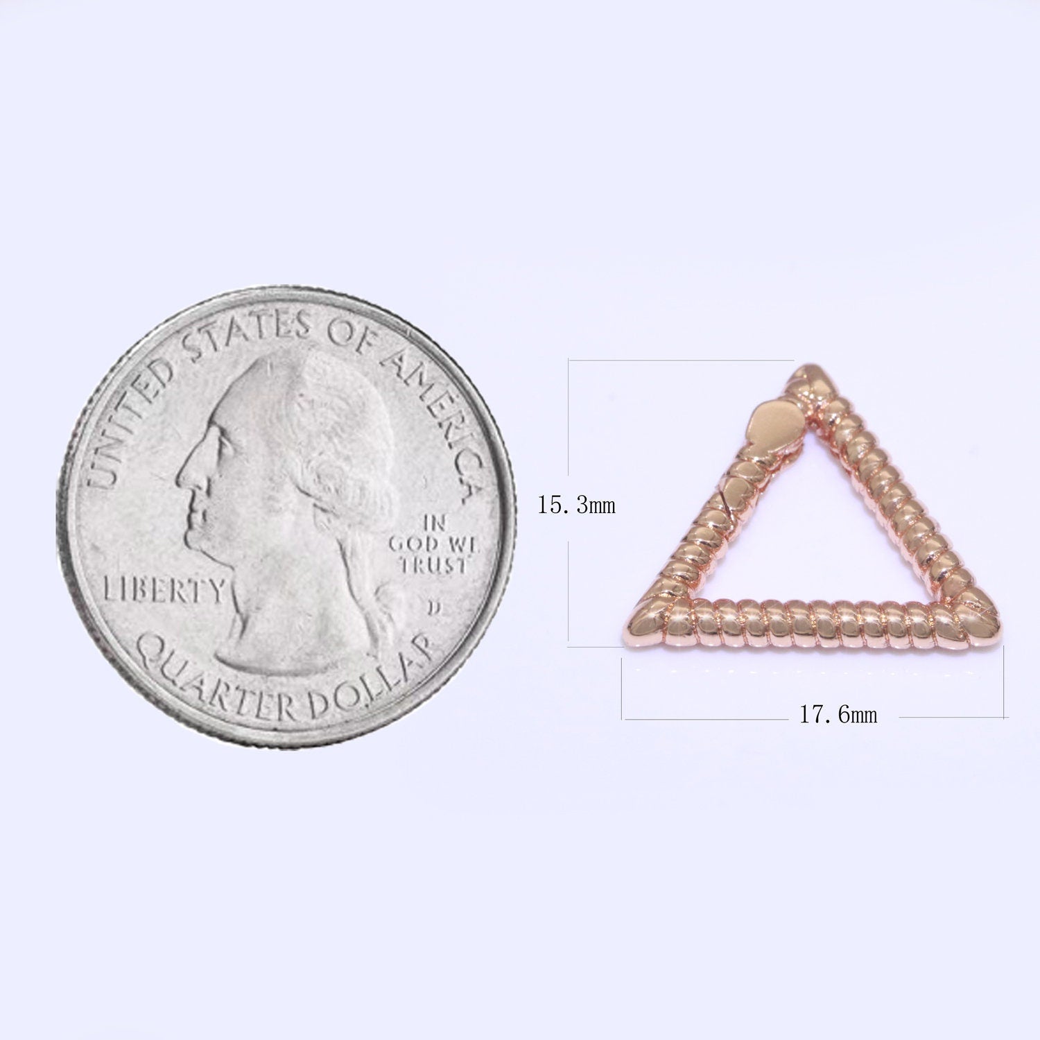 15.5X17.5mm Triangle Gold Spring Buckle Metal Snap Clasp Spring gate ring, Trigger Round Ring, Snap Clasp Hook for Jewelry Supply