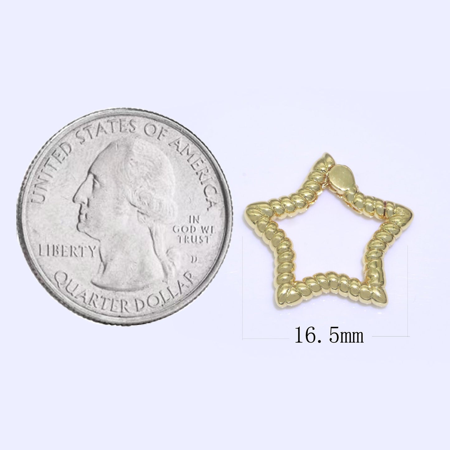 Tiny Star Gold Spring Buckle Metal Snap Clasp Spring gate ring, Trigger Round Ring, Snap Clasp Hook for Jewelry Supply