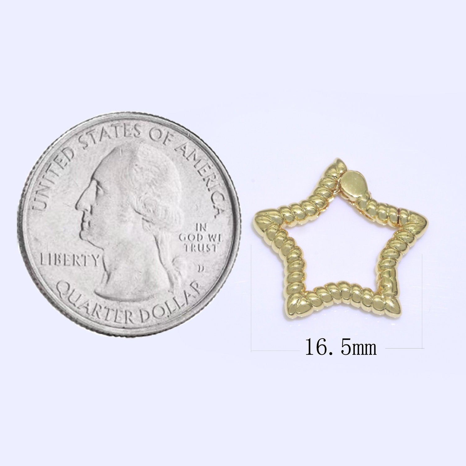 Tiny Star Gold Spring Buckle Metal Snap Clasp Spring gate ring, Trigger Round Ring, Snap Clasp Hook for Jewelry Supply