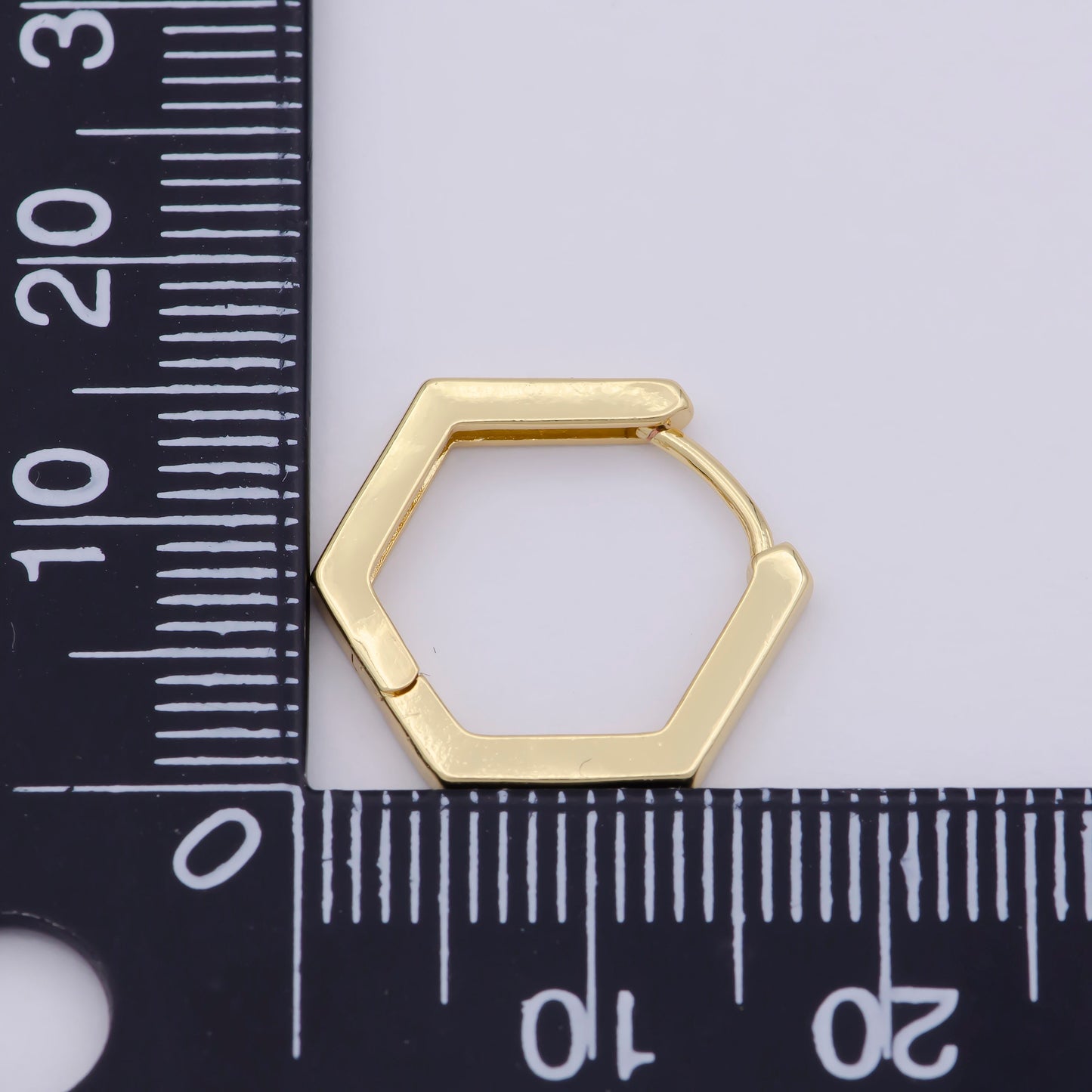 1 pair Dainty Gold Octagon Earring, Octagon Hoop Earring, Geometric Earring, Minimalist Jewelry, AB-1169
