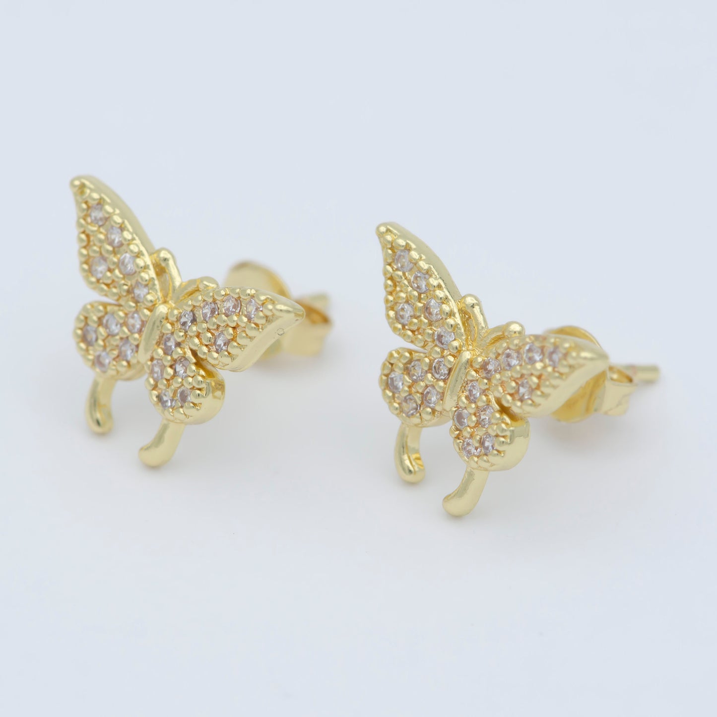 Gold Dainty Butterfly Stud Earring