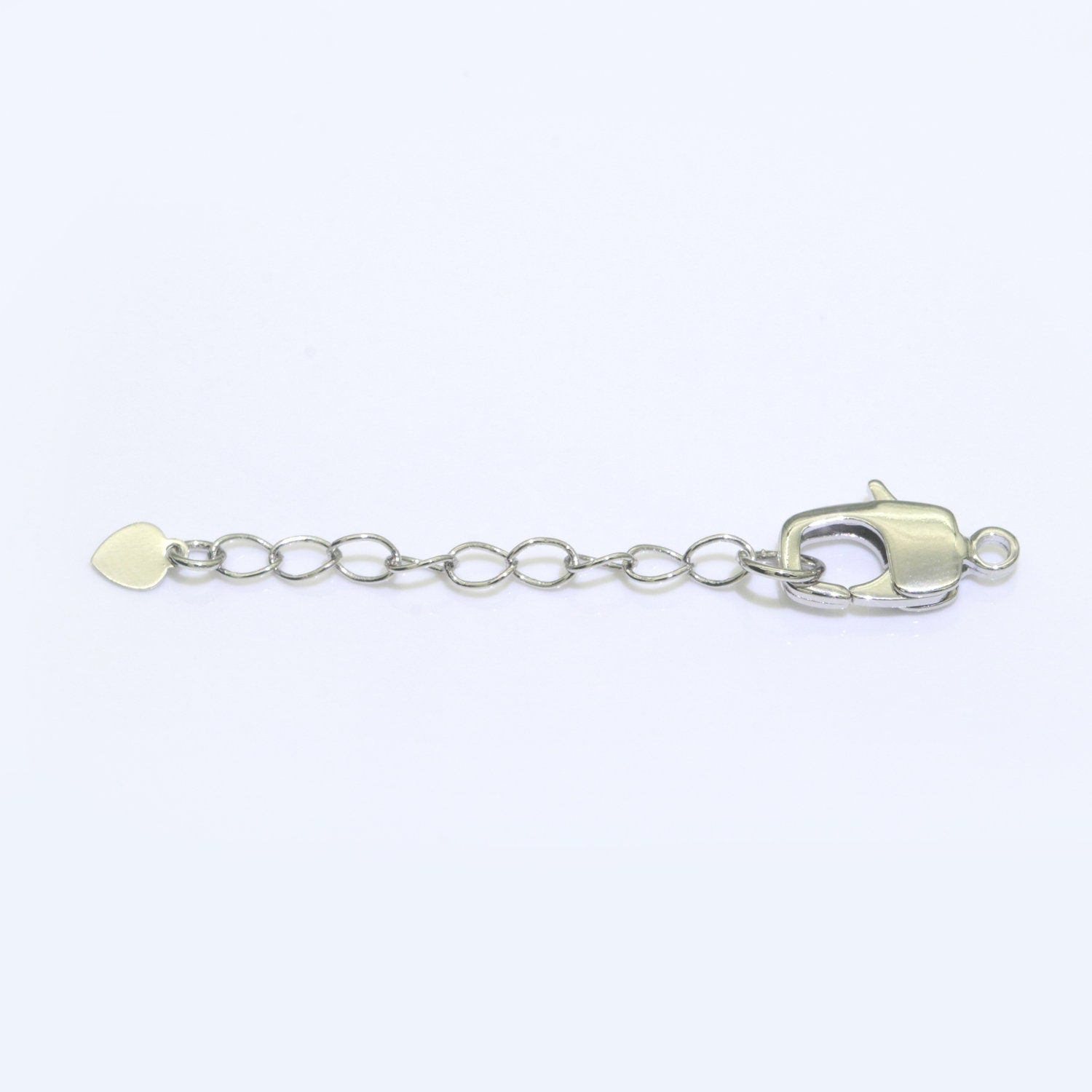 2.7 inch Gold Filled Chain Extender For Necklace Bracelet Supply Component Findings Extenders w/ Heart charm + Lobster Clasp, L-506, L-507