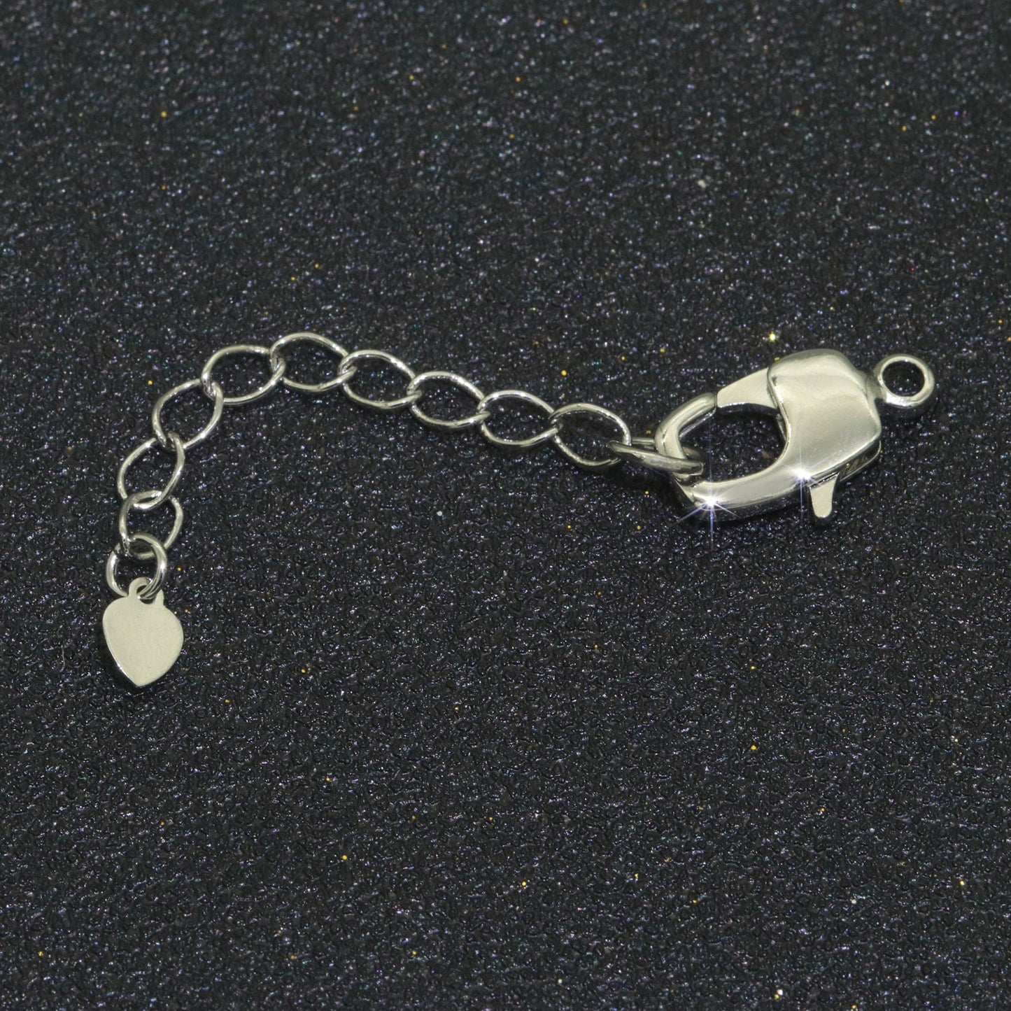 2.7 inch Gold Filled Chain Extender For Necklace Bracelet Supply Component Findings Extenders w/ Heart charm + Lobster Clasp, L-506, L-507