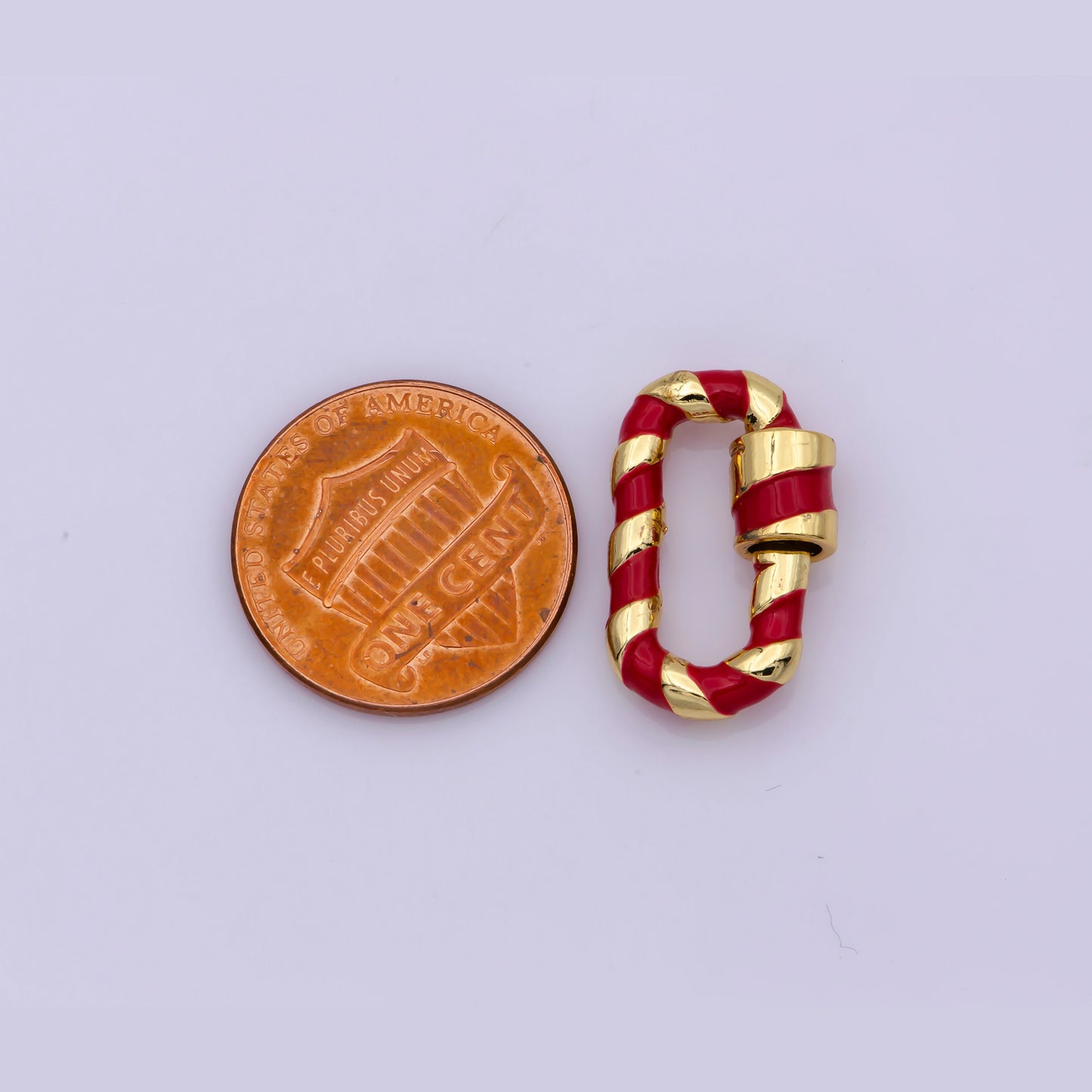 Tiny oval Rectangle Screw Clasp Colorful Carabiner Gold Enamel Clasp for Necklace Bracelet Interlocking Charm Connector Pink Teal Blue White