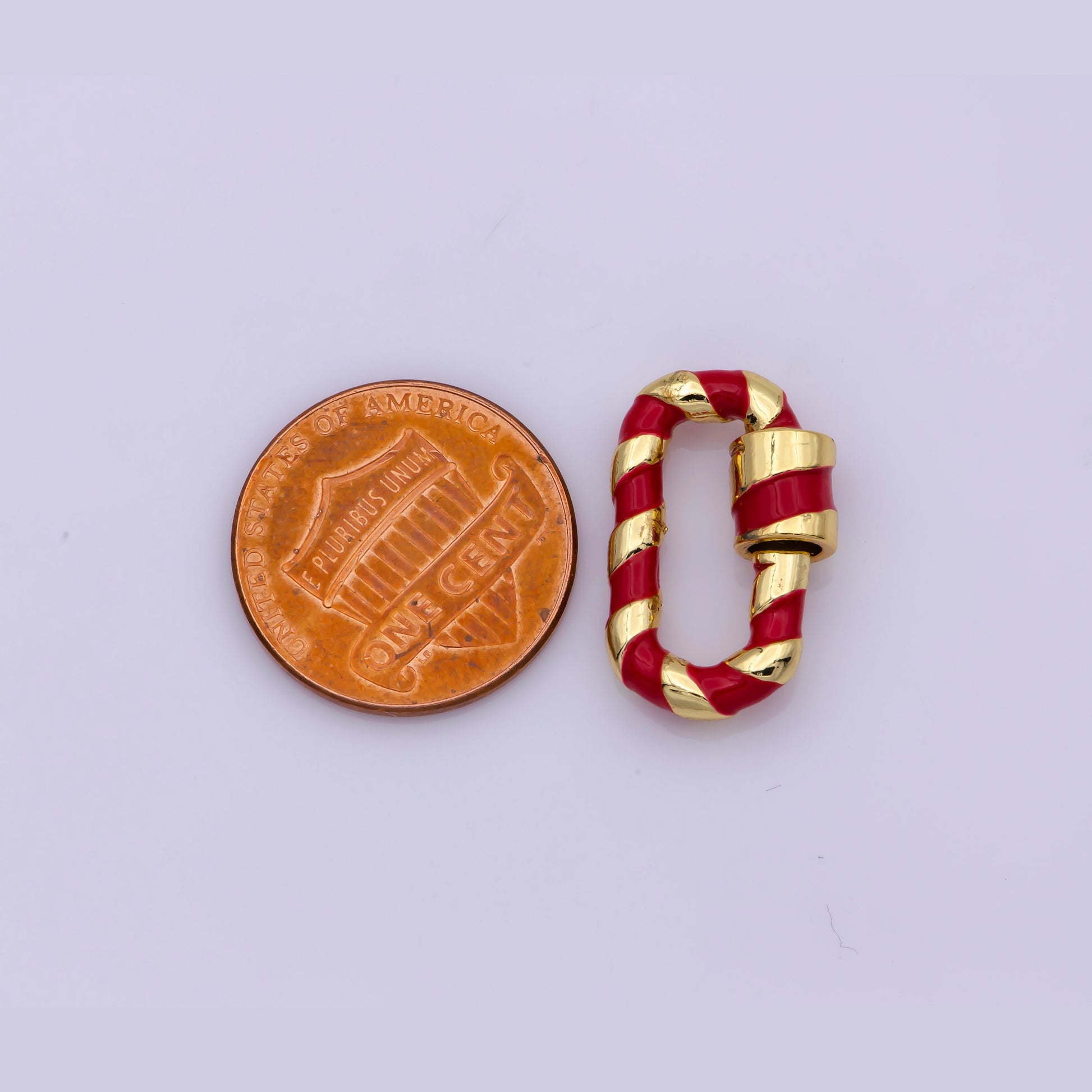 Tiny oval Rectangle Screw Clasp Colorful Carabiner Gold Enamel Clasp for Necklace Bracelet Interlocking Charm Connector Pink Teal Blue White