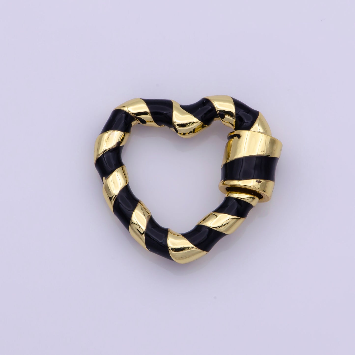 Brass Heart Screw Locking Carabiner Mini Gold Clasp Connector Fastener for Necklaces Bracelet Making Supply Christmas Gift Y2K Jewelry