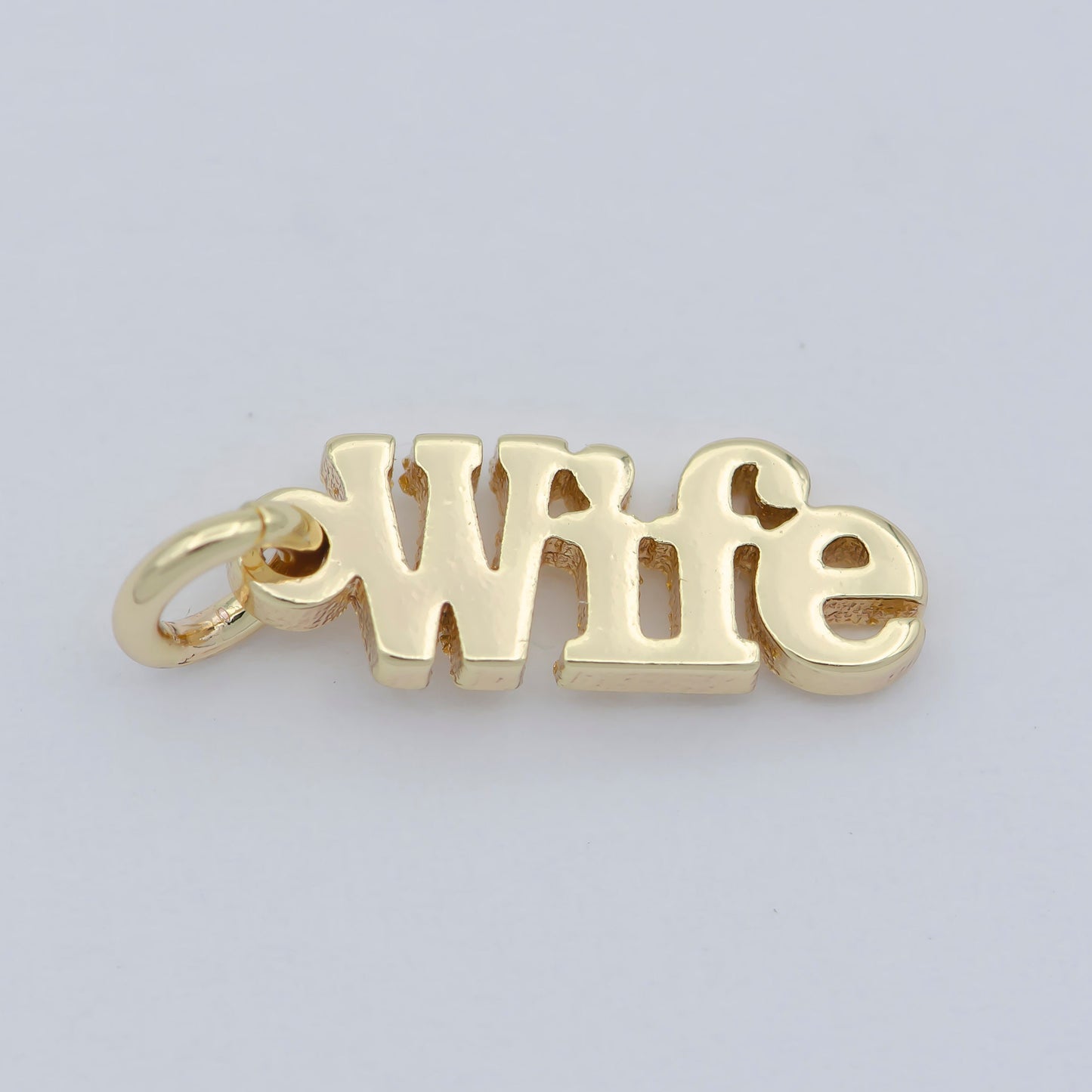Dainty 14k Gold Filled Wife Charm for Bracelet Necklace Earring Component Diy Jewelry Making Supply Word Charm Minimalist Jewelry M-371