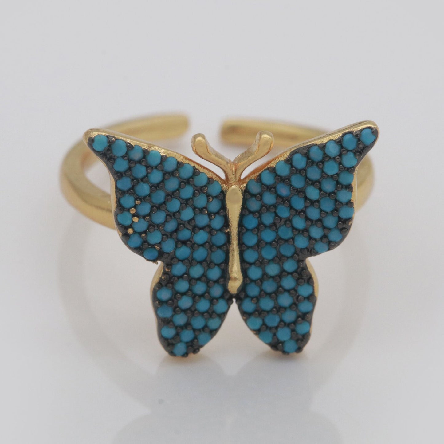 Dainty Butterfly Ring, Open Gold Adjustable Ring, Cute Mariposa Ring, Animal Lover Ring for Minimalist jewelry for Christmas Gift Idea
