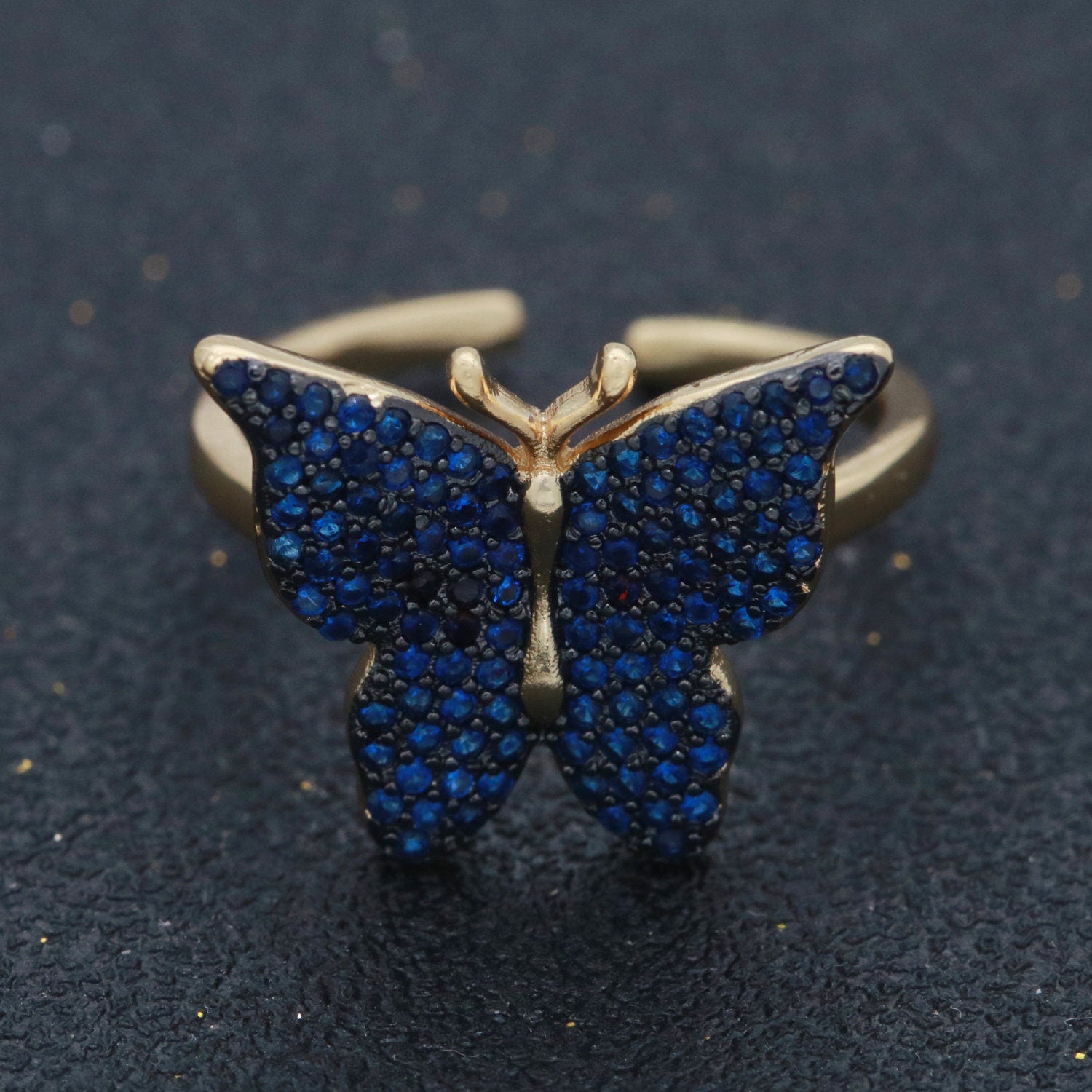 Dainty Butterfly Ring, Open Gold Adjustable Ring, Cute Mariposa Ring, Animal Lover Ring for Minimalist jewelry for Christmas Gift Idea