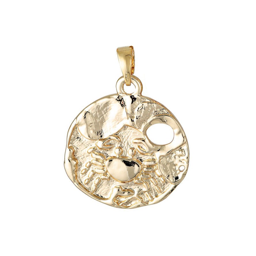 Gold Zodiac Constellation Charms Large Astrology Charms Horoscope Charm, Add On Charm for Personalized Necklace Supply Rustic Charm
