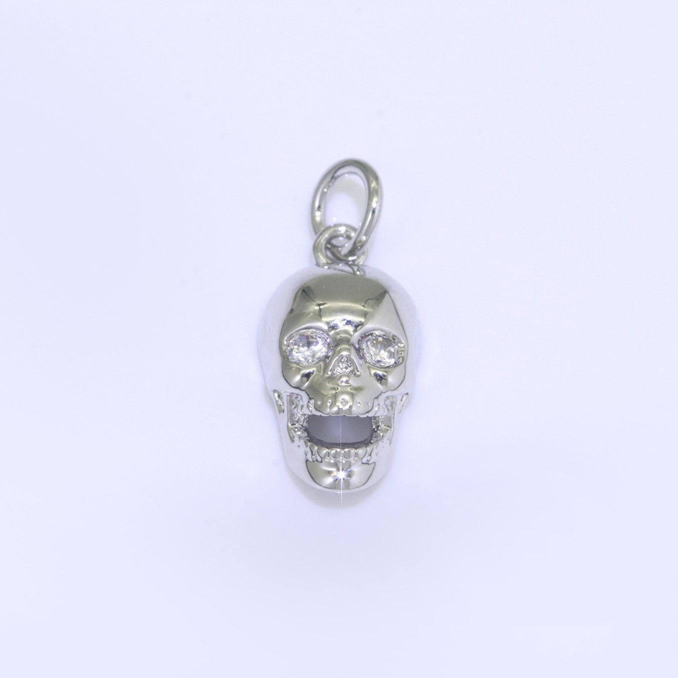 Gold Skull Charm, Skull Pendant, 3D Skull Pendant Gold Charm, Pewter, Silver Black Gun Metal Charm Bracelet Necklace for halloween,M-509