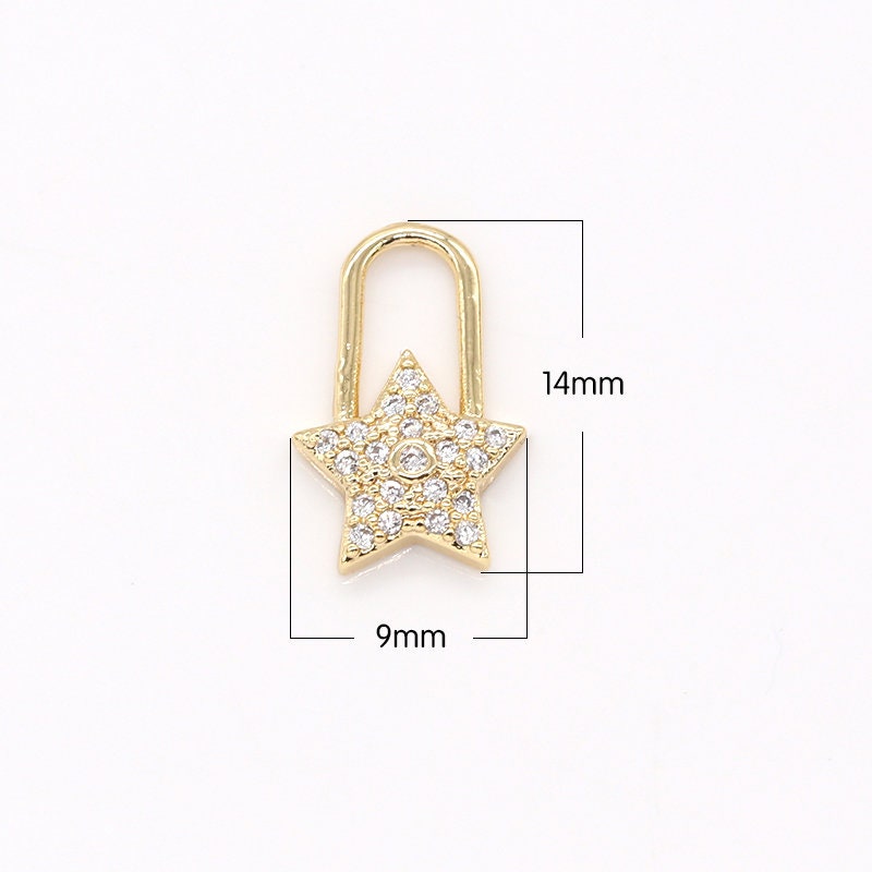 Mini Gold Plated Star Charm, Dainty Cluster Star Pendant, Mini Twinkle Little Star Charm, Bracelet Earring Charm -614