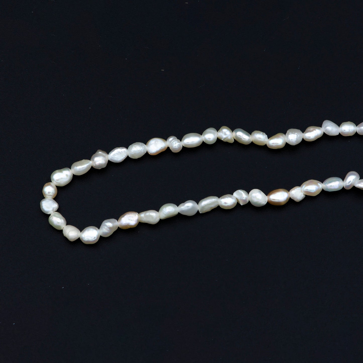 Dainty Fresh Water Pearl Chain Necklace, Natural Tiny Pearl Rice Seed Necklace Ready To Wear Choker 14"+2" chain extender, WA-244