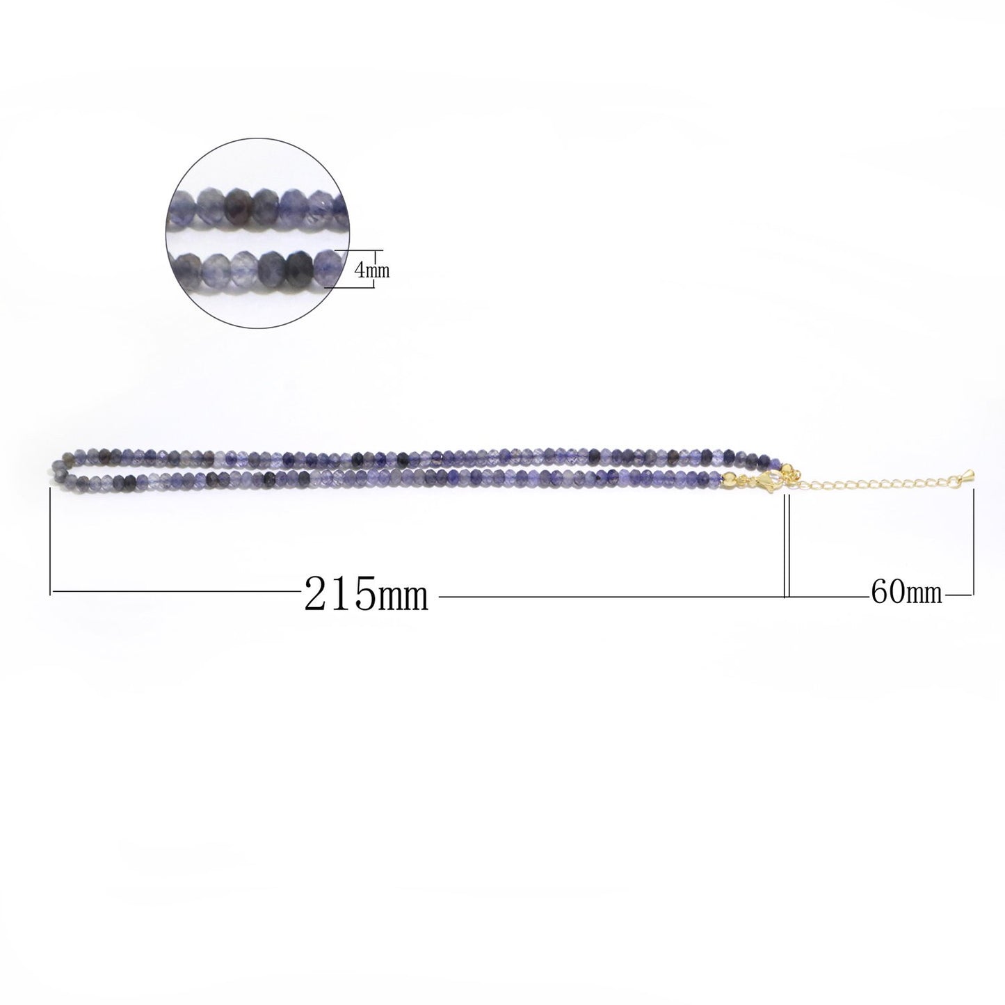 Amethyst stone bead Necklace Faceted 3.3mm Roundell Shape bead gorgeous natural Dark Purple gemstone Necklace with Lobster Clasp WA-257