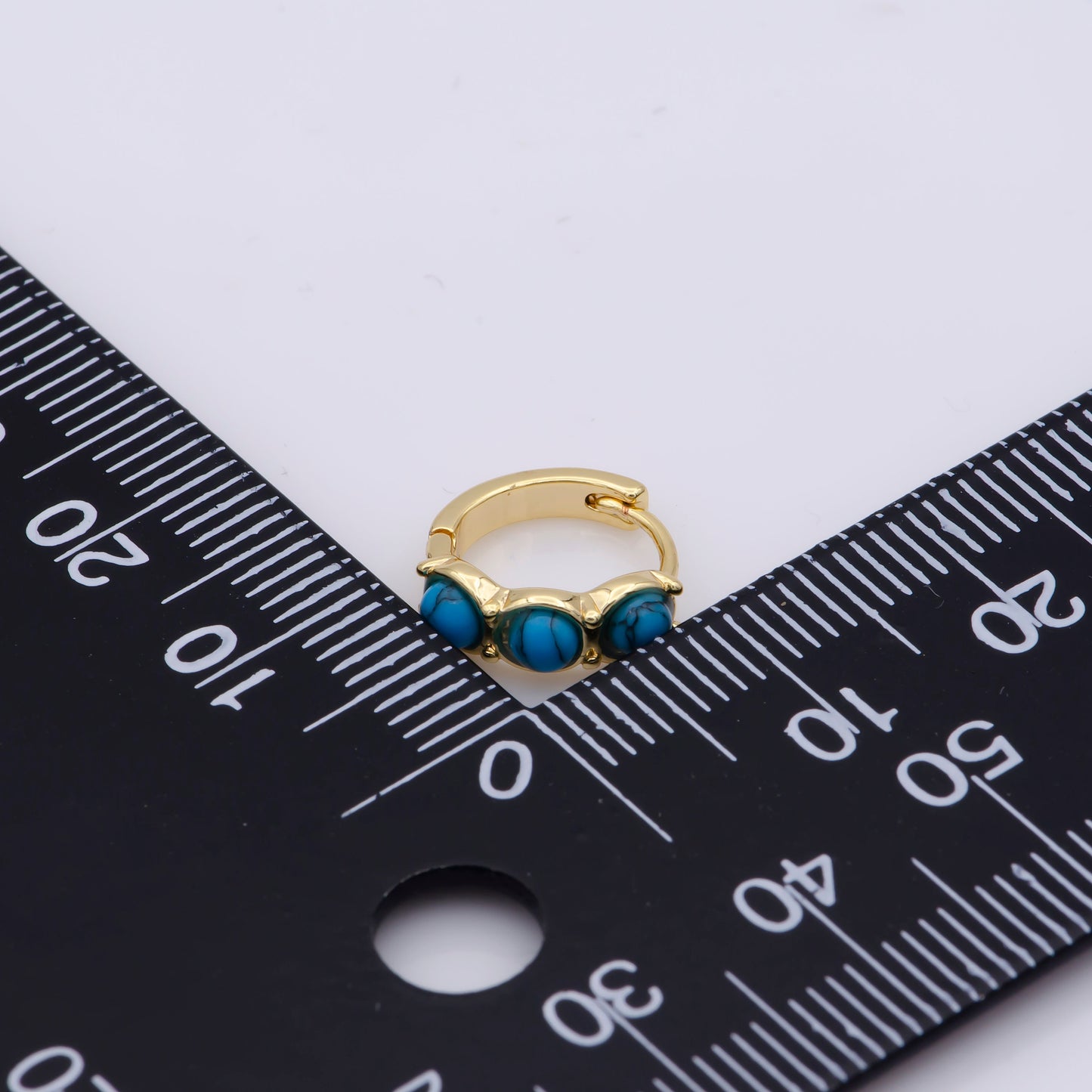 Dainty Turquoise earrings, turquoise gemstone earrings, Red hoop earrings, huggie hoop earring, gold huggie earring everyday wear