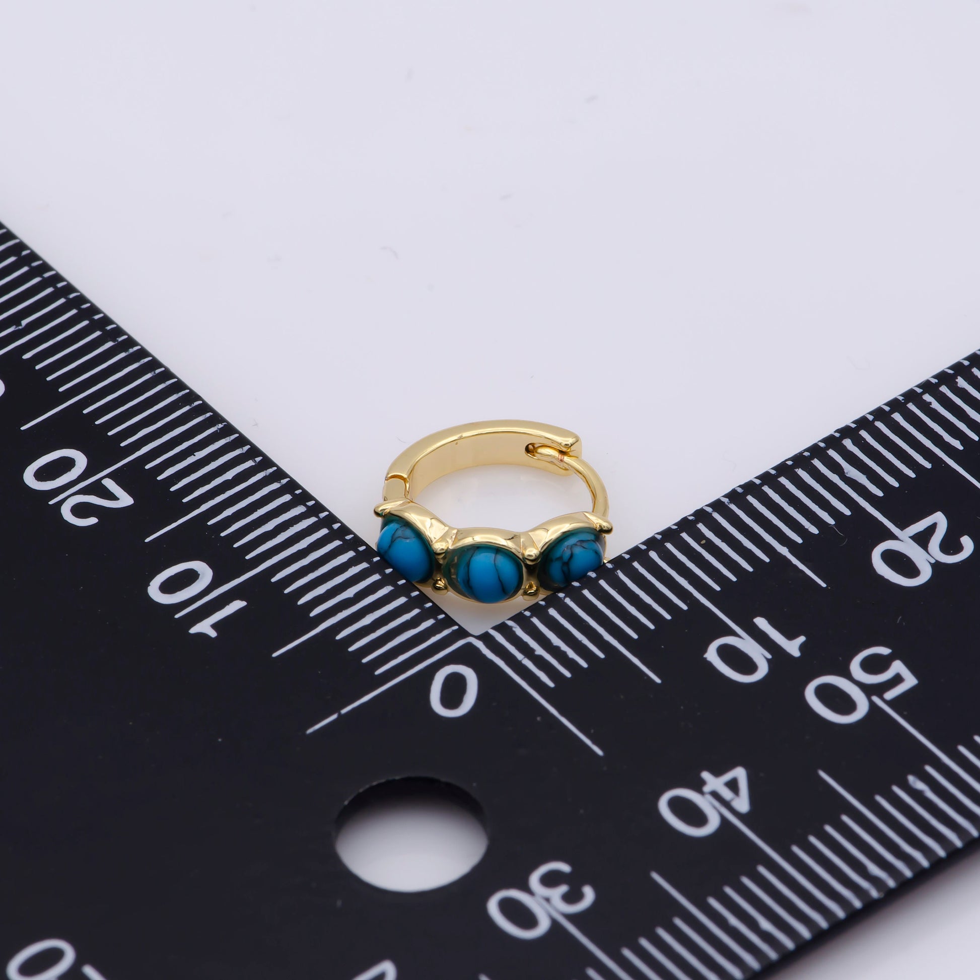 Dainty Turquoise earrings, turquoise gemstone earrings, Red hoop earrings, huggie hoop earring, gold huggie earring everyday wear