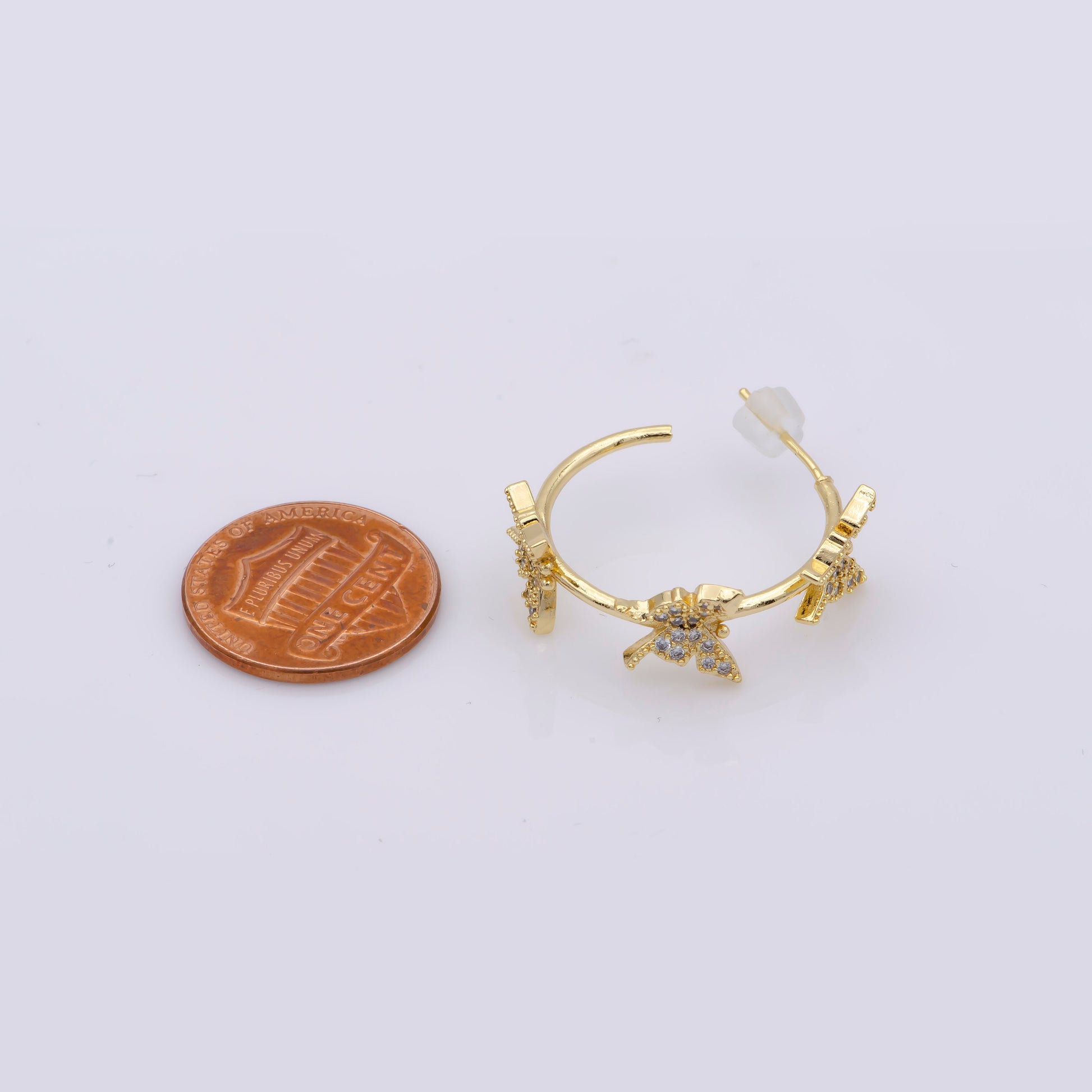 Mini Butterfly Hoop Earring Statement Earring for Everyday Wear Animal Lover Mariposa Monarch Earring Jewelry