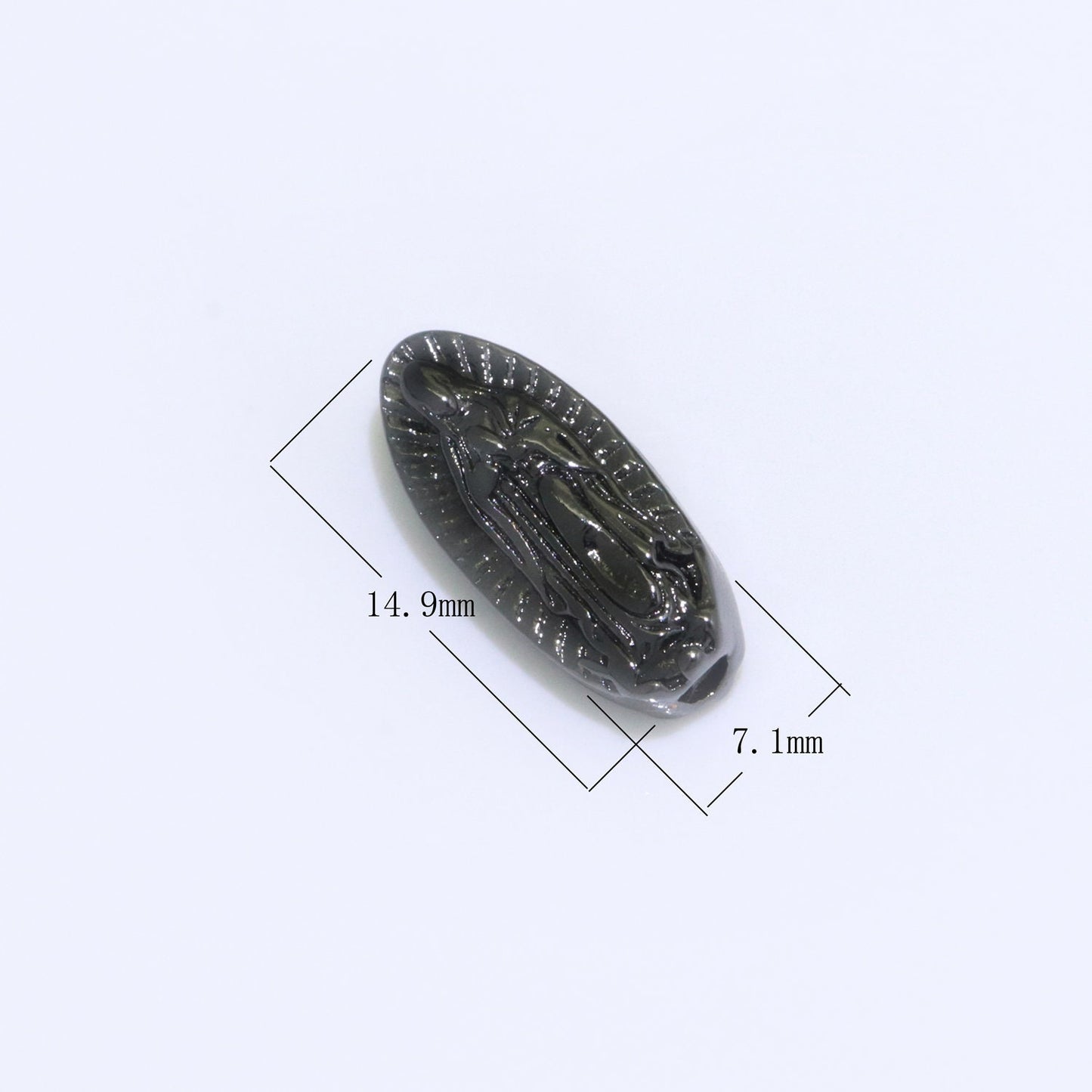 Dainty Gold Lady Guadalupe Bead Spacer Virgin Mary Bead for Bracelet Supply Component Jewelry Making