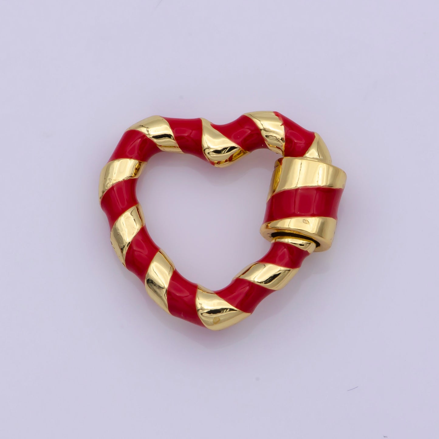 Brass Heart Screw Locking Carabiner Mini Gold Clasp Connector Fastener for Necklaces Bracelet Making Supply Christmas Gift Y2K Jewelry