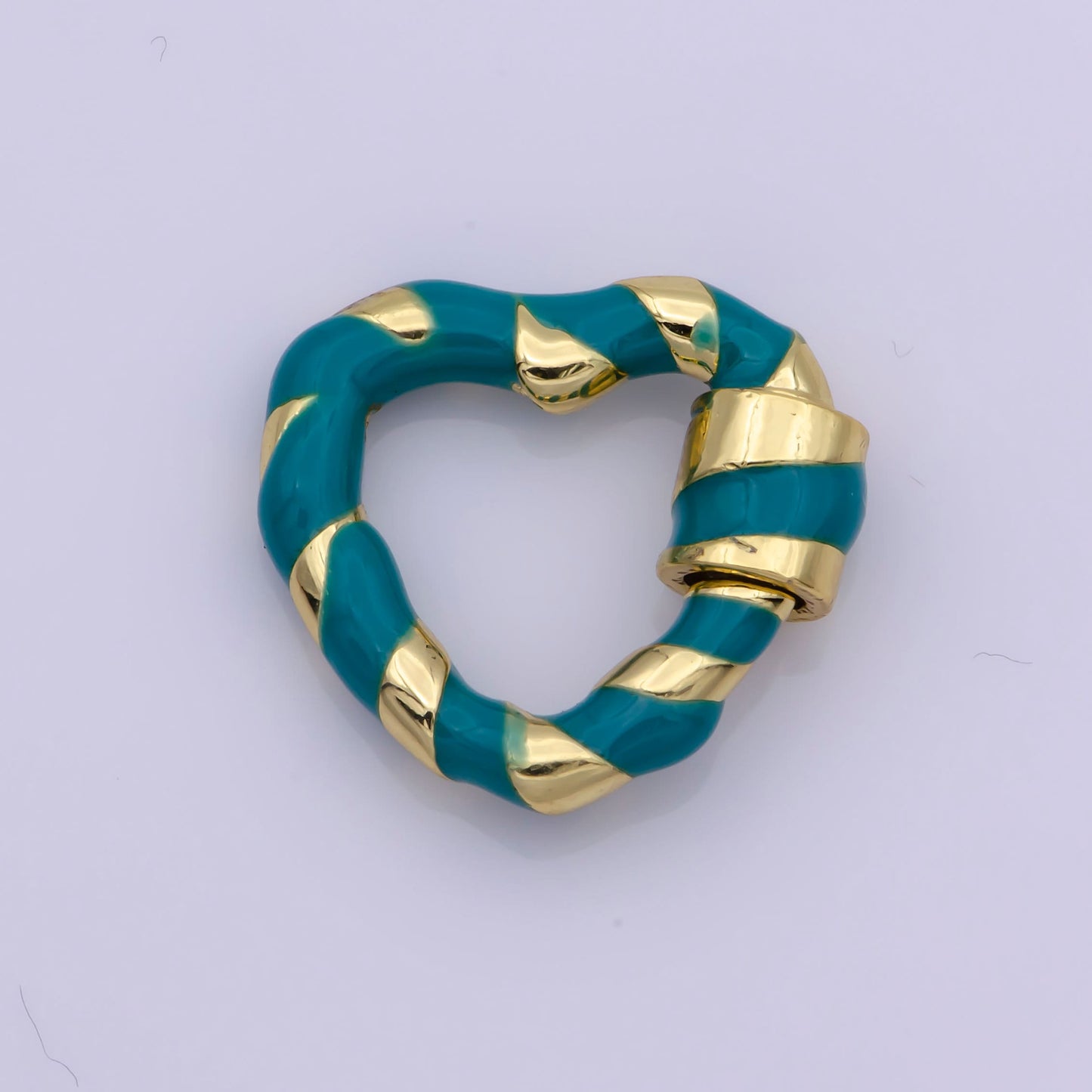Brass Heart Screw Locking Carabiner Mini Gold Clasp Connector Fastener for Necklaces Bracelet Making Supply Christmas Gift Y2K Jewelry