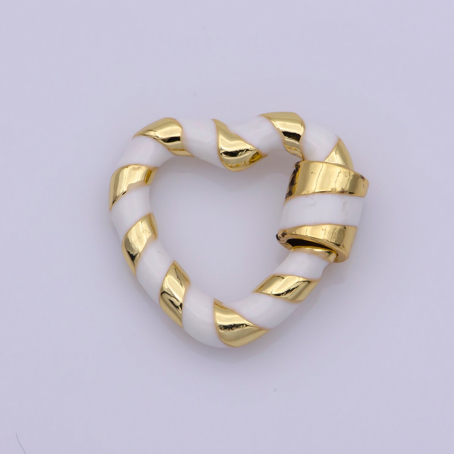 Brass Heart Screw Locking Carabiner Mini Gold Clasp Connector Fastener for Necklaces Bracelet Making Supply Christmas Gift Y2K Jewelry
