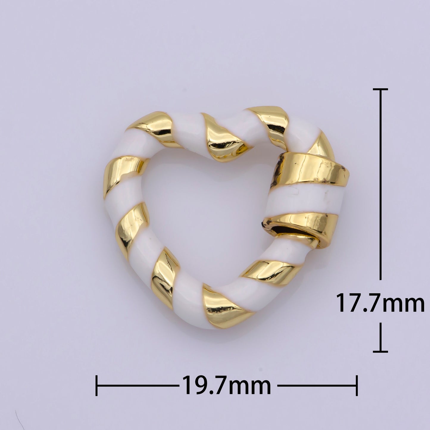 Brass Heart Screw Locking Carabiner Mini Gold Clasp Connector Fastener for Necklaces Bracelet Making Supply Christmas Gift Y2K Jewelry