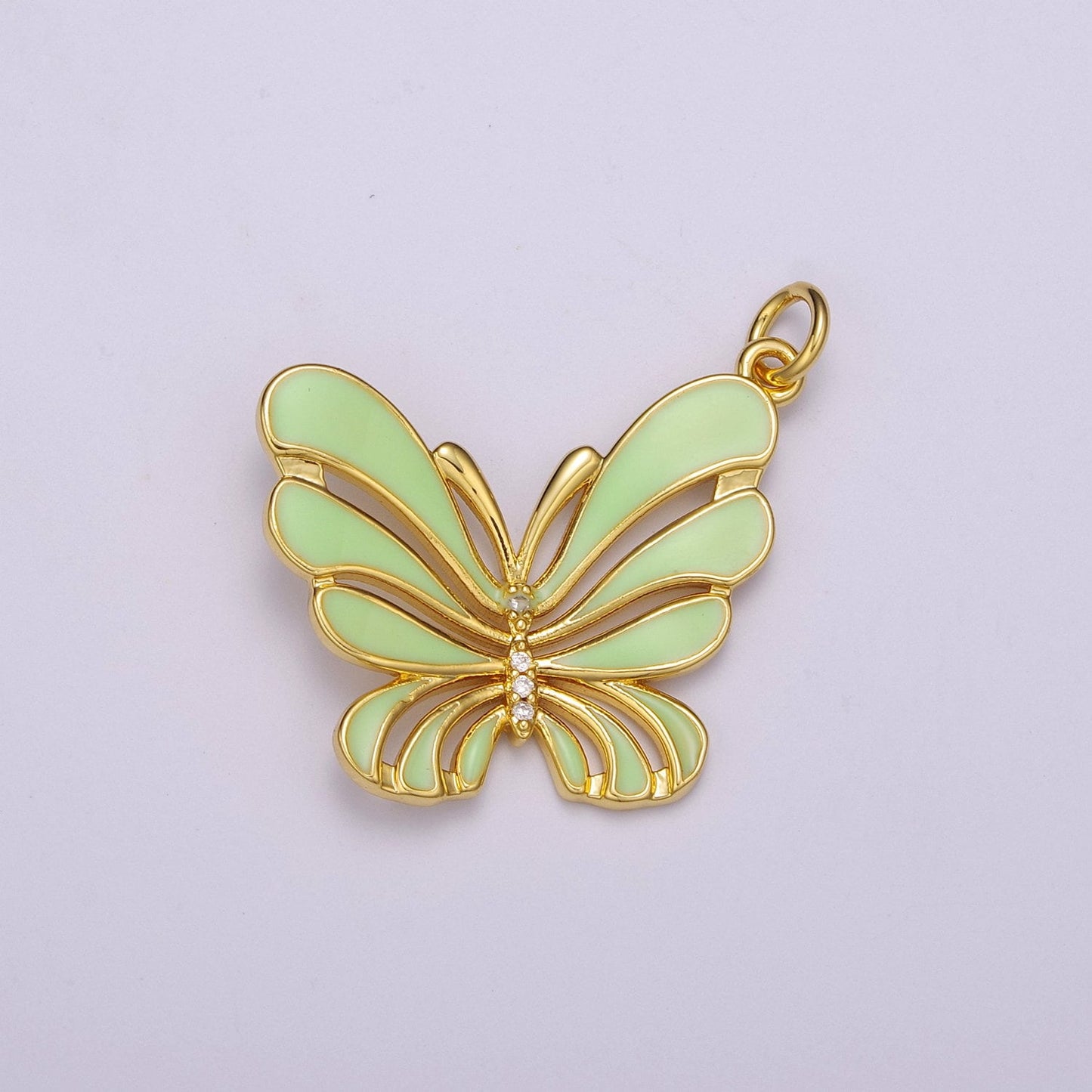1x Elegant Monarch Butterfly Charm, Enamel Butterfly Pendant for Necklace Bracelet Earring Component for Jewelry Making Supply,M-802