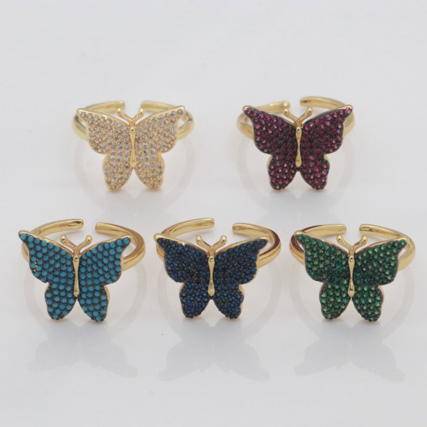 Dainty Butterfly Ring, Open Gold Adjustable Ring, Cute Mariposa Ring, Animal Lover Ring for Minimalist jewelry for Christmas Gift Idea