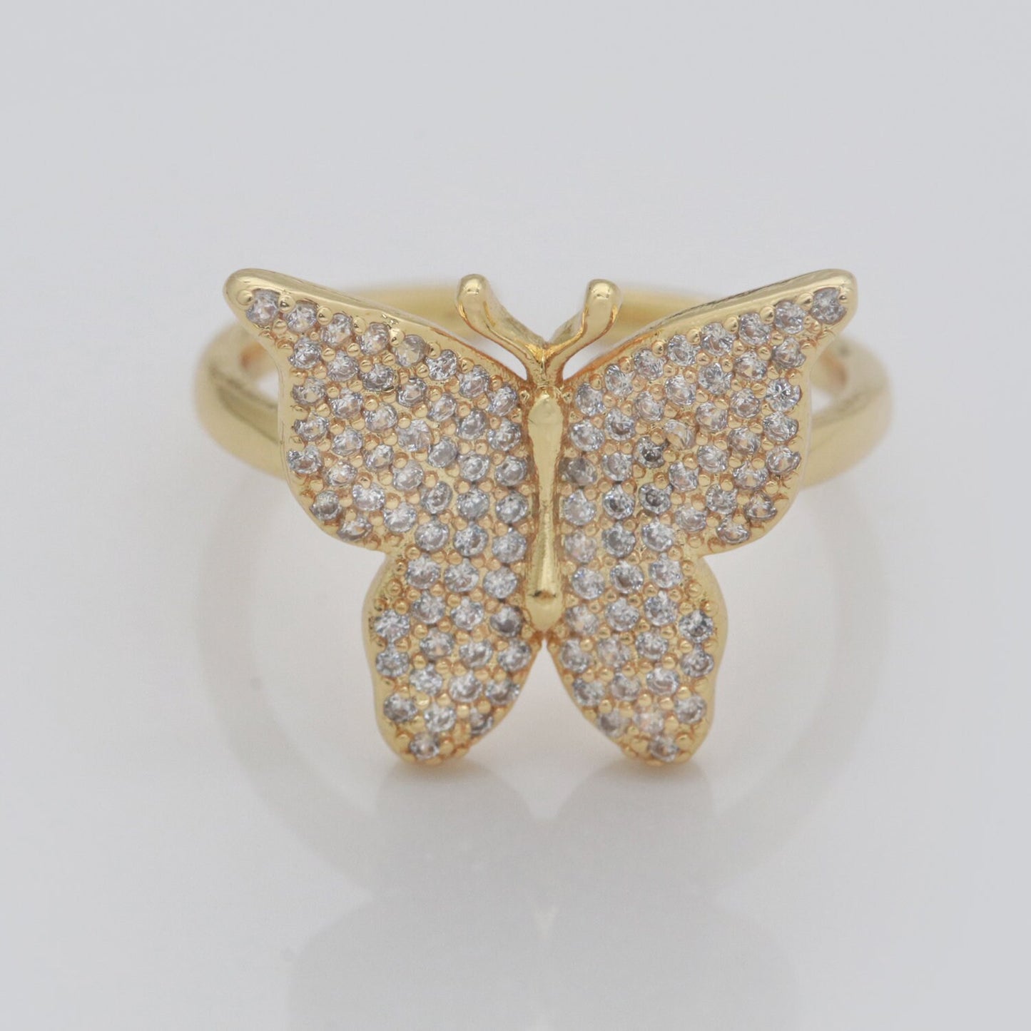 Dainty Butterfly Ring, Open Gold Adjustable Ring, Cute Mariposa Ring, Animal Lover Ring for Minimalist jewelry for Christmas Gift Idea
