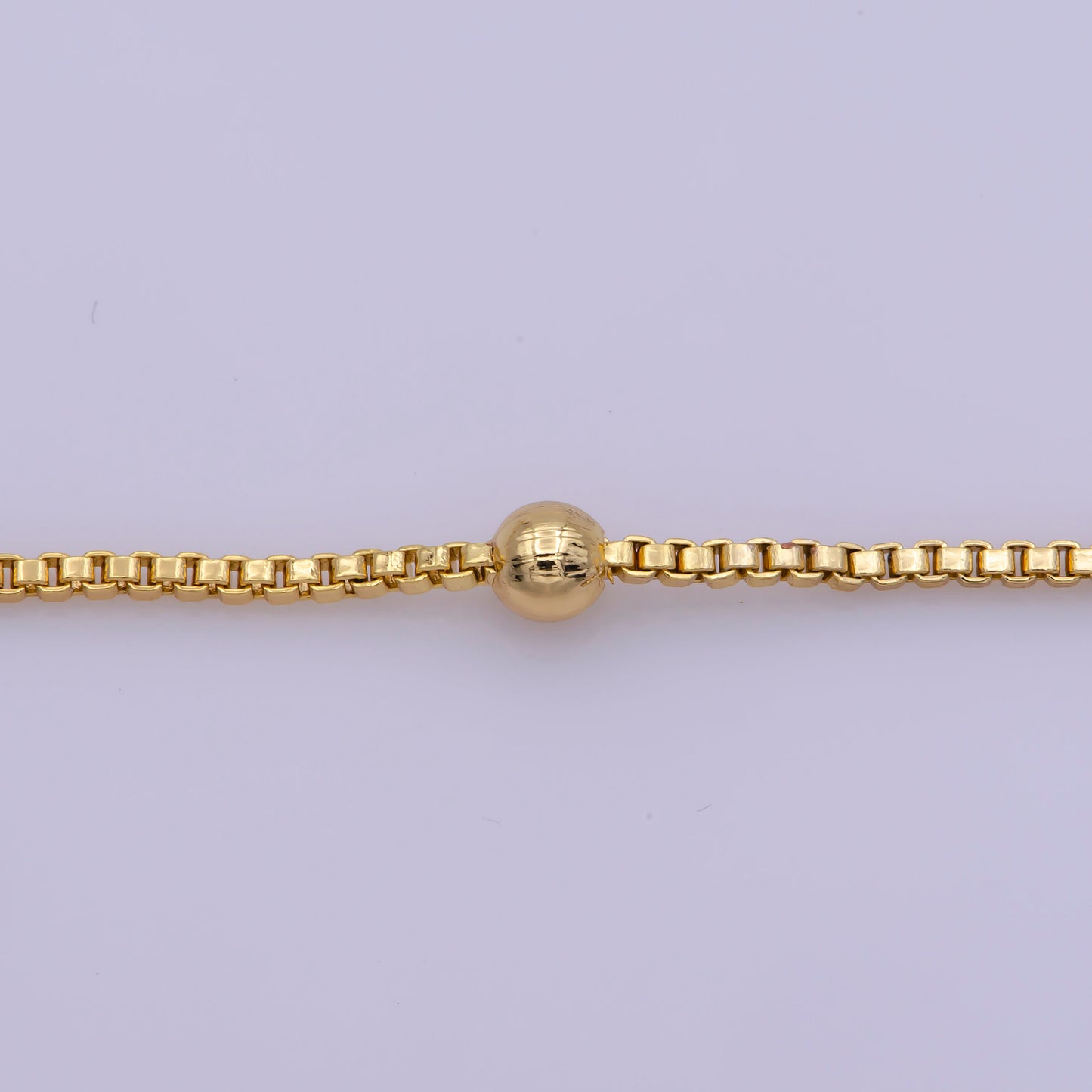 17.7'' Ready to Use Thin Box Necklace Chain, Layering Ball Box Chain Luxe Necklace, For Pendant Charm Necklace, WA 274