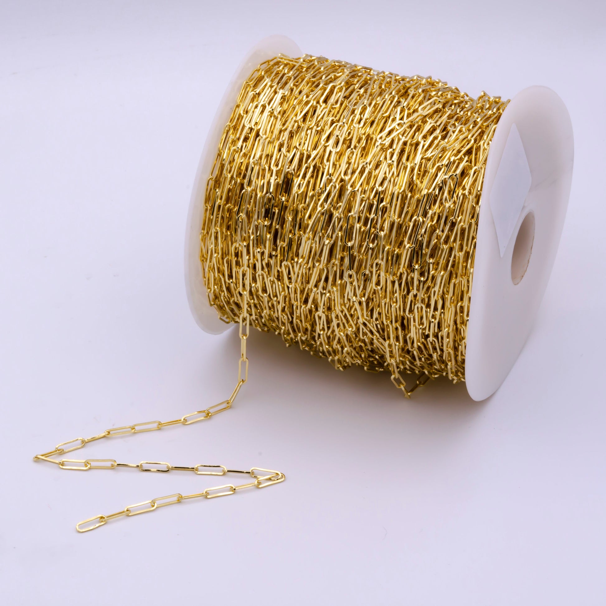 New Color Paperclip Rolo Cable Chain by Yard, Cable Rolo Chain by meter, 9.4mmx 2.8mm x Thicknest 0.6mm,Roll-250
