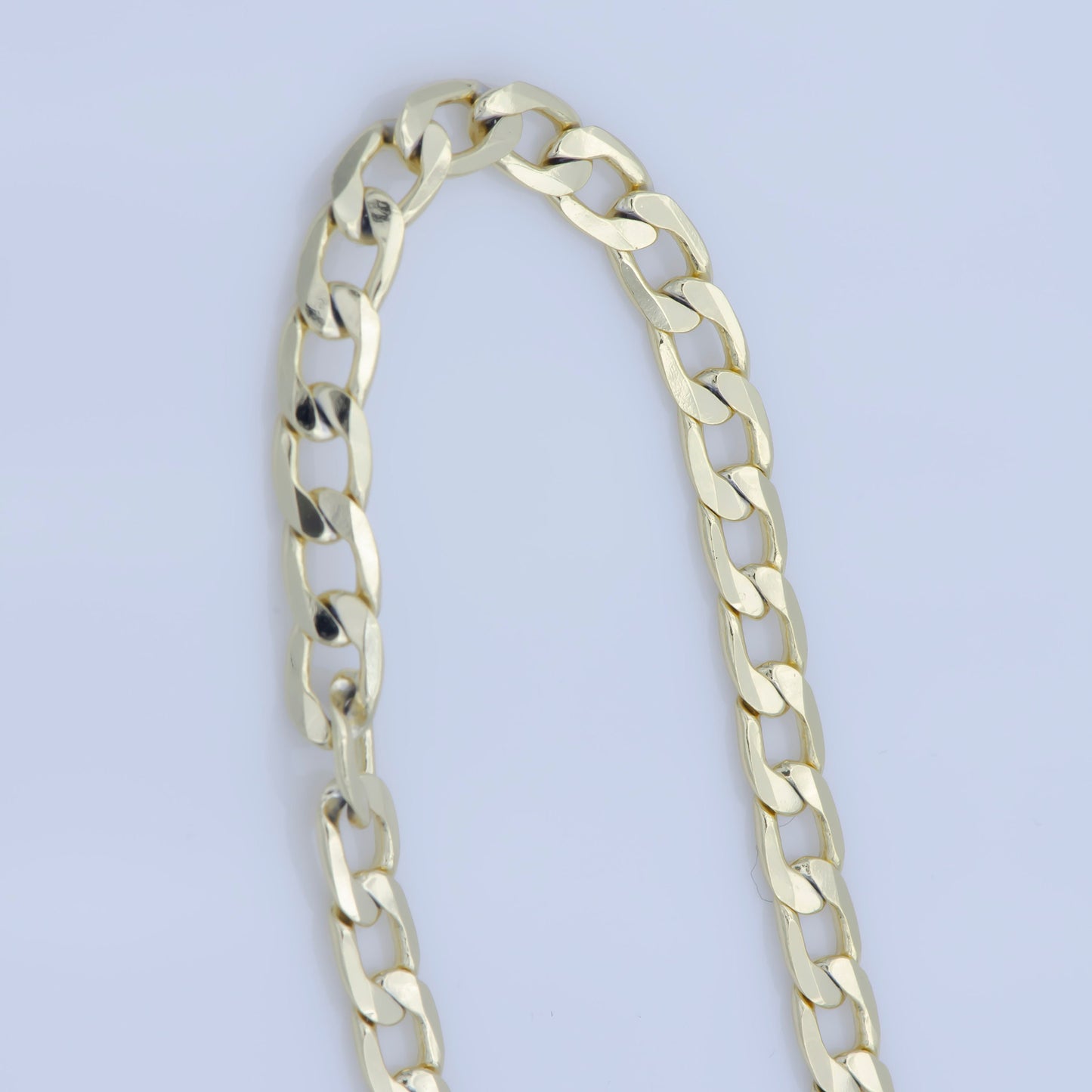 1pc 17.7'' Ready to Use Gold Cuban Curb Necklace Chain,Layering Curb Chain Dainty Necklace, For Pendant Charm Necklace,WA 232