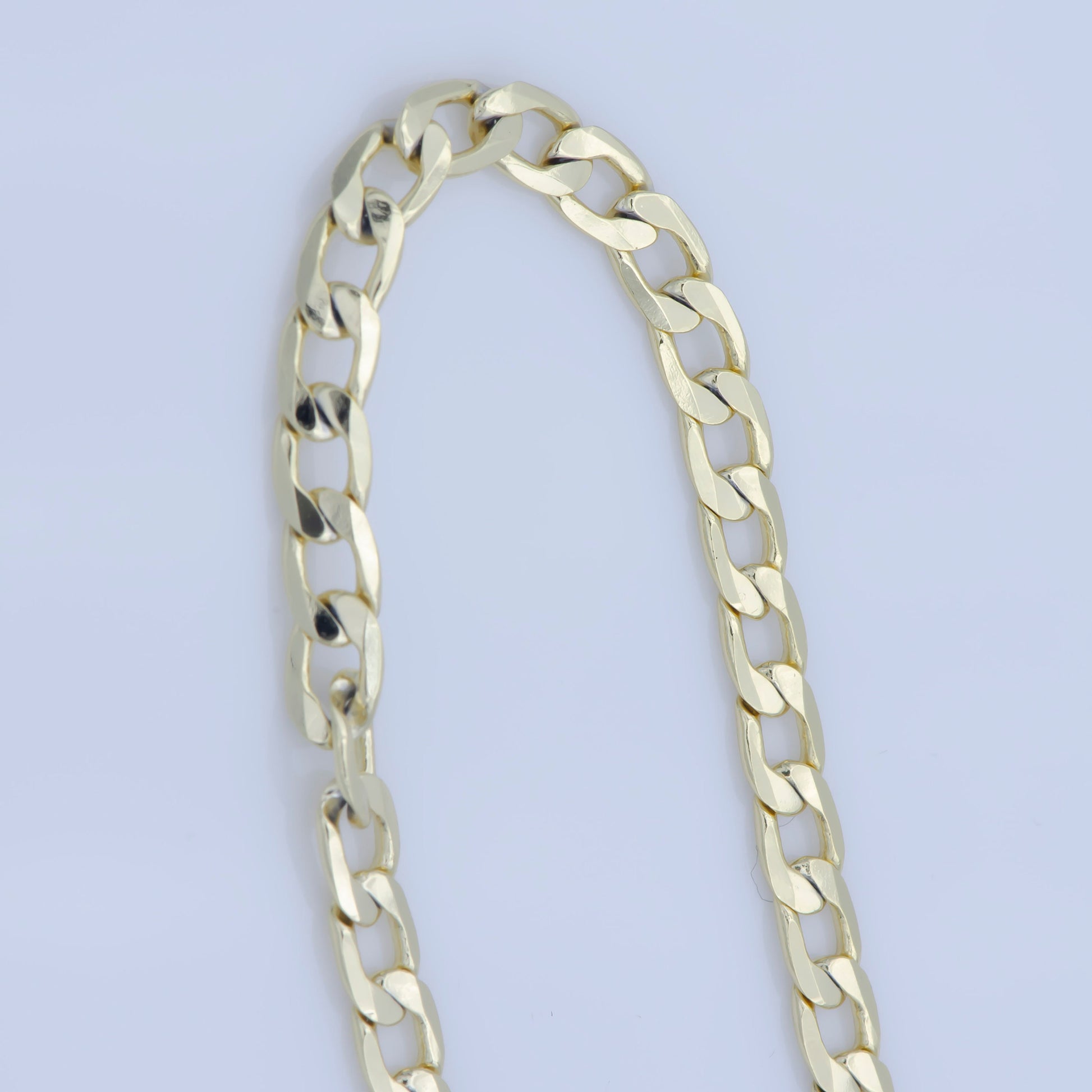 1pc 17.7'' Ready to Use Gold Cuban Curb Necklace Chain,Layering Curb Chain Dainty Necklace, For Pendant Charm Necklace,WA 232