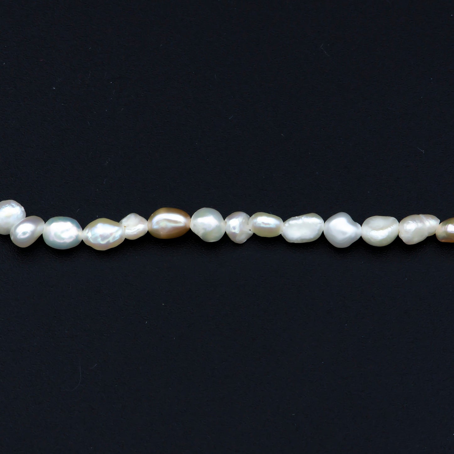Dainty Fresh Water Pearl Chain Necklace, Natural Tiny Pearl Rice Seed Necklace Ready To Wear Choker 14"+2" chain extender, WA-244