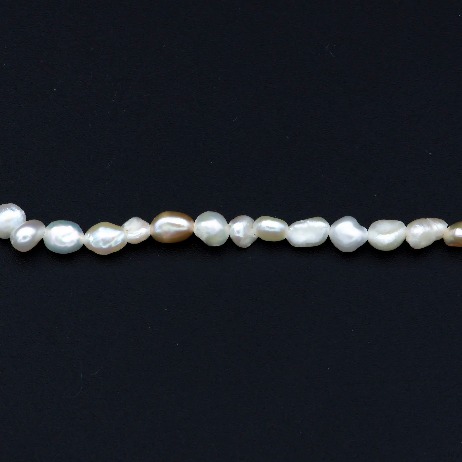 Dainty Fresh Water Pearl Chain Necklace, Natural Tiny Pearl Rice Seed Necklace Ready To Wear Choker 14"+2" chain extender, WA-244