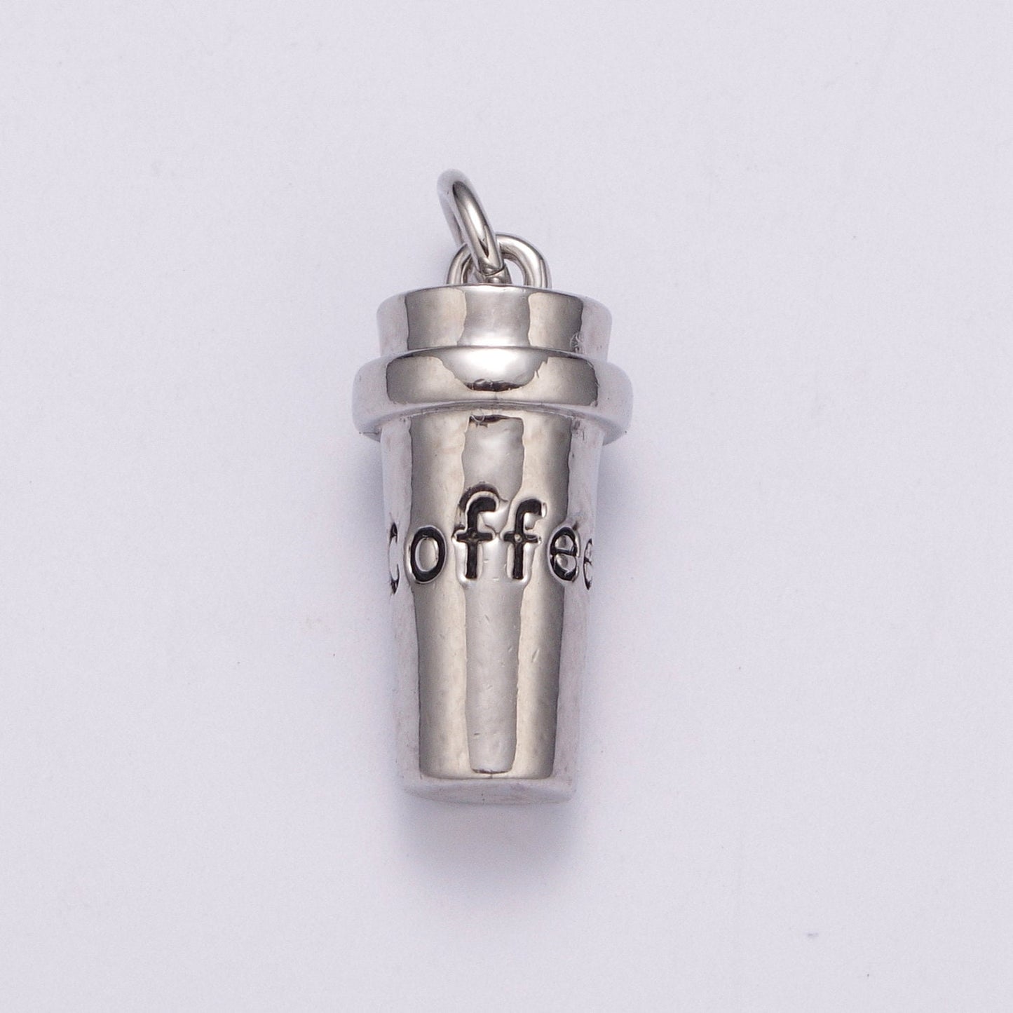 1pc Gold Coffee Cup Charm, White goldfilled Coffee Pendant Charm,For DIY Jewelry,Gold Silver Color Option,M-823, M-824