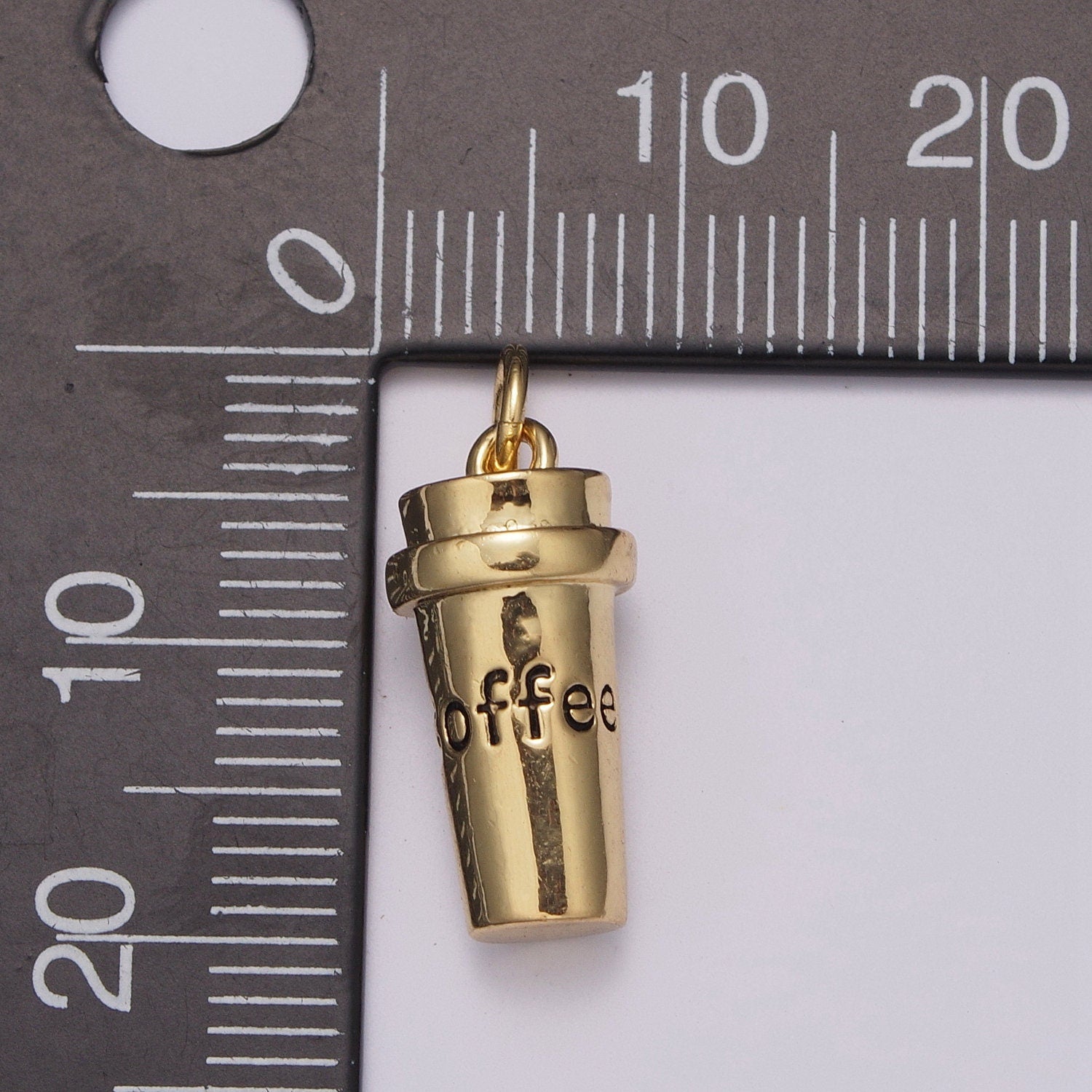 1pc Gold Coffee Cup Charm, White goldfilled Coffee Pendant Charm,For DIY Jewelry,Gold Silver Color Option,M-823, M-824