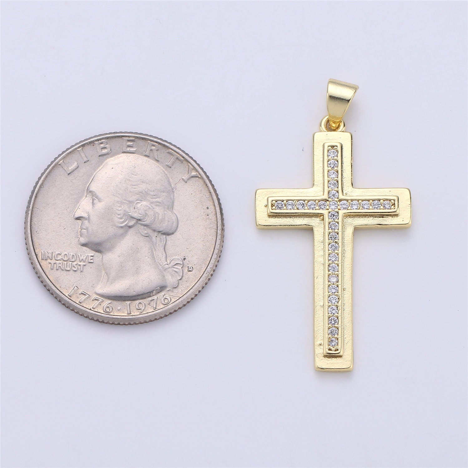 Classic Cross Charms, Micro Pave Cross Pendant, zircon cross charms ,Cubic zirconia cross for religious jewelry making