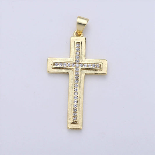 Classic Cross Charms, Micro Pave Cross Pendant, zircon cross charms ,Cubic zirconia cross for religious jewelry making