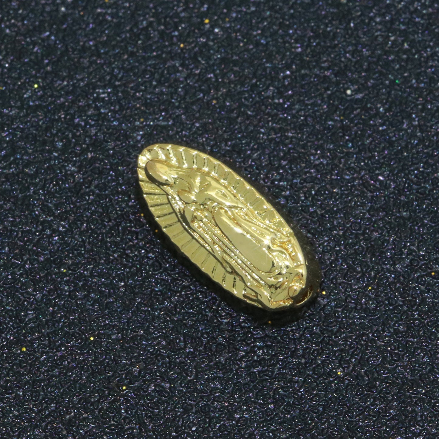 Dainty Gold Lady Guadalupe Bead Spacer Virgin Mary Bead for Bracelet Supply Component Jewelry Making