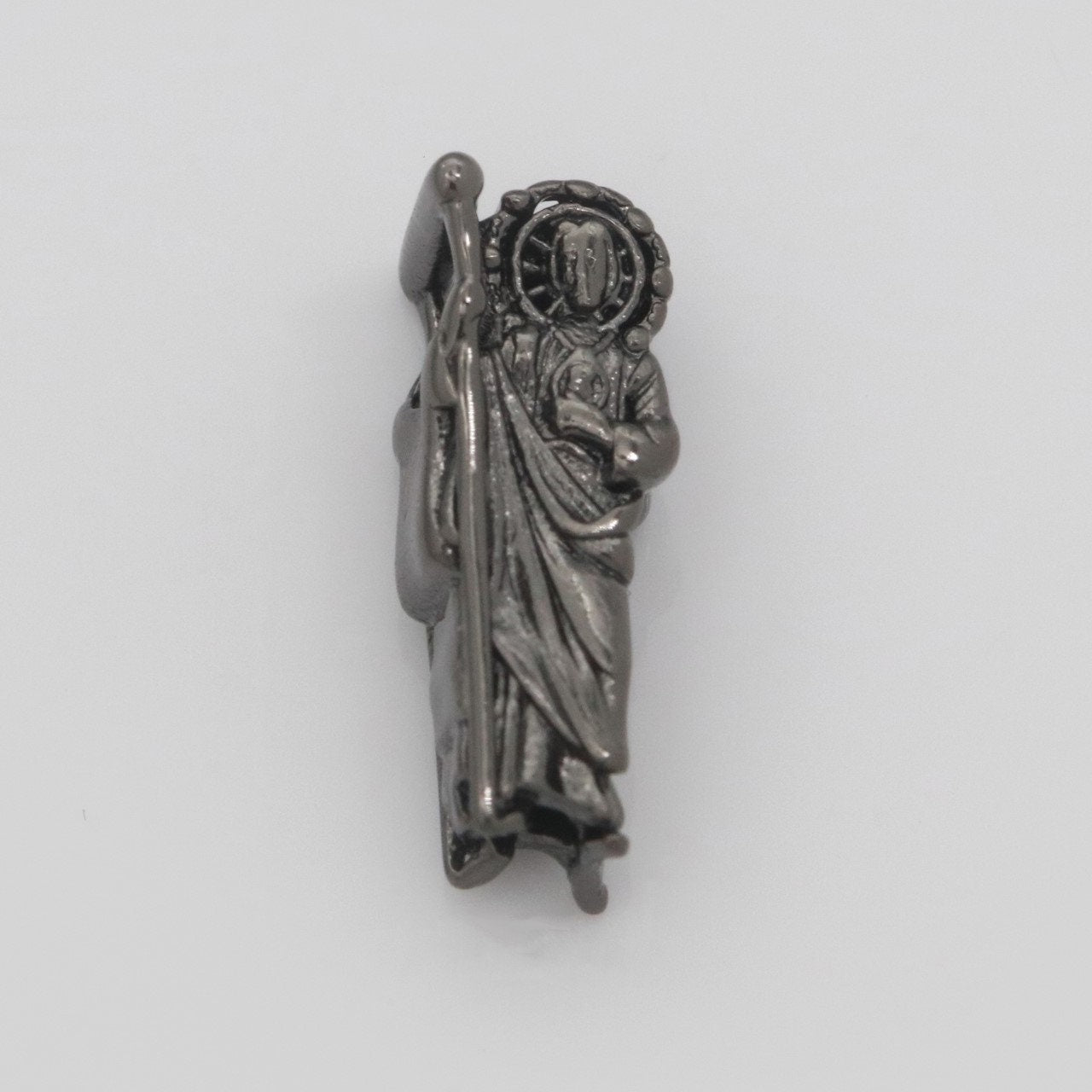 Dainty Gold Saint Jude Bead Spacer St Judas Bead for Bracelet Supply Component Jewelry Making Silver / Black Religious Protection Gift,B-631