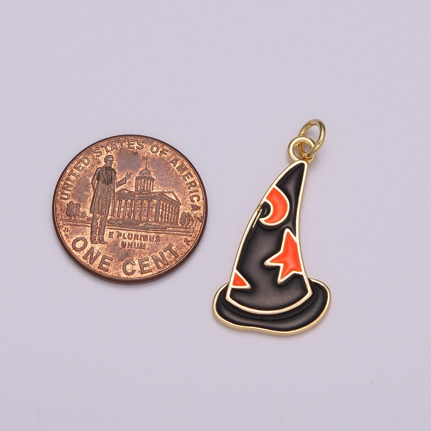 Black Witch Hat Charm Enamel Halloween sorcerers hat Pendant Halloween Jewelry Inspired for Necklace Bracelet Earring Supply