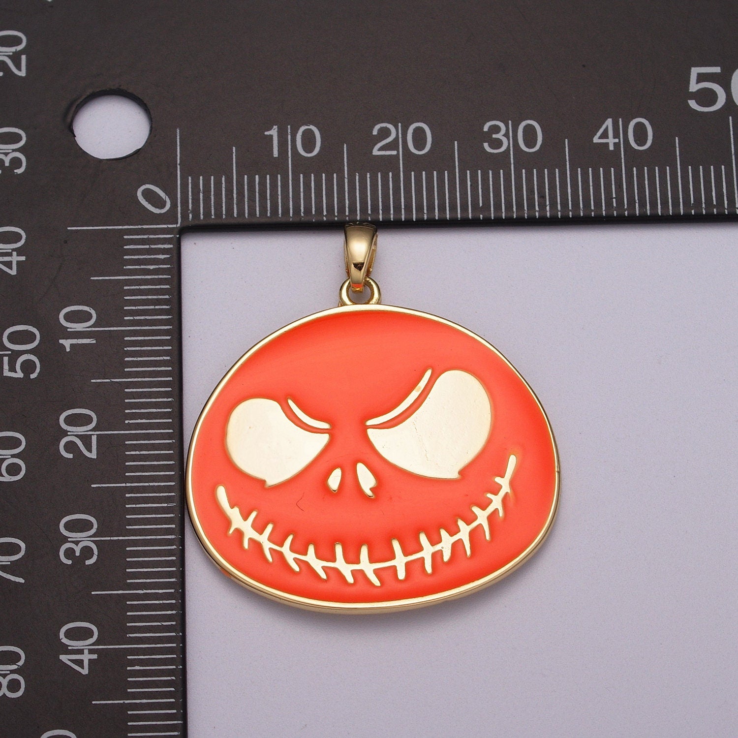Jack Skellington's Halloween Charm, Nightmare Before Christmas Pendant, Cute Skeleton Halloween Necklace Fashion Custom Costume Accessory