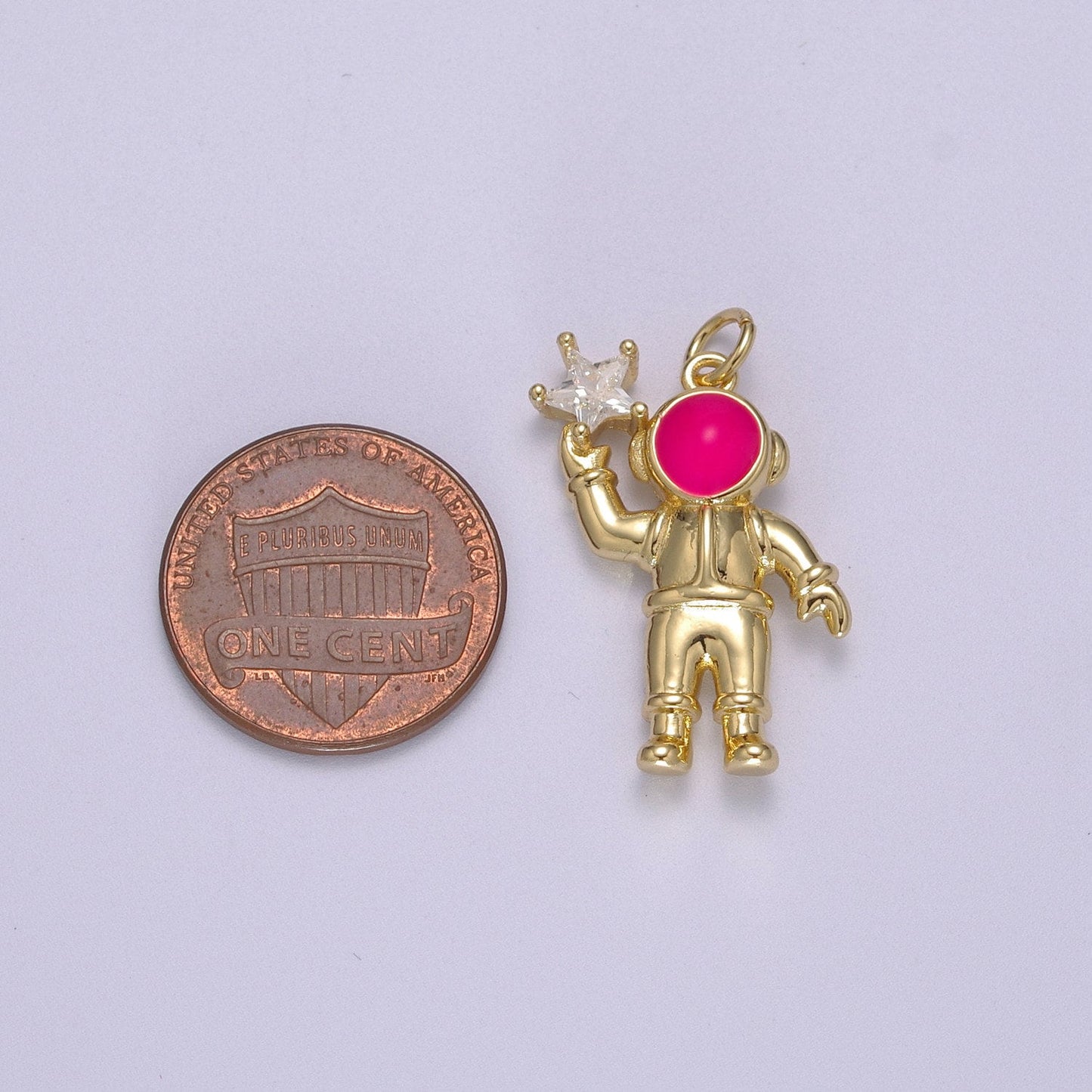 Cute Dainty Astronaut Charm, Enamel Robot Pendant Star Kids Monster Charm for Necklace Earring Bracelet Component Halloween Charm M-828-M830