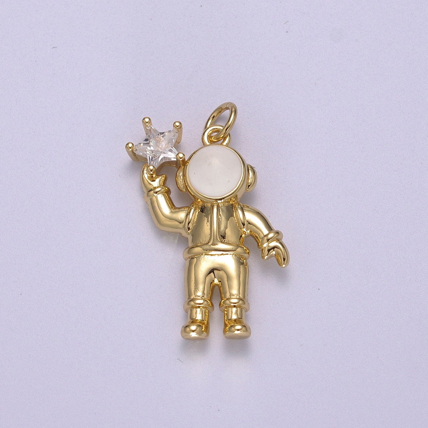 Cute Dainty Astronaut Charm, Enamel Robot Pendant Star Kids Monster Charm for Necklace Earring Bracelet Component Halloween Charm M-828-M830