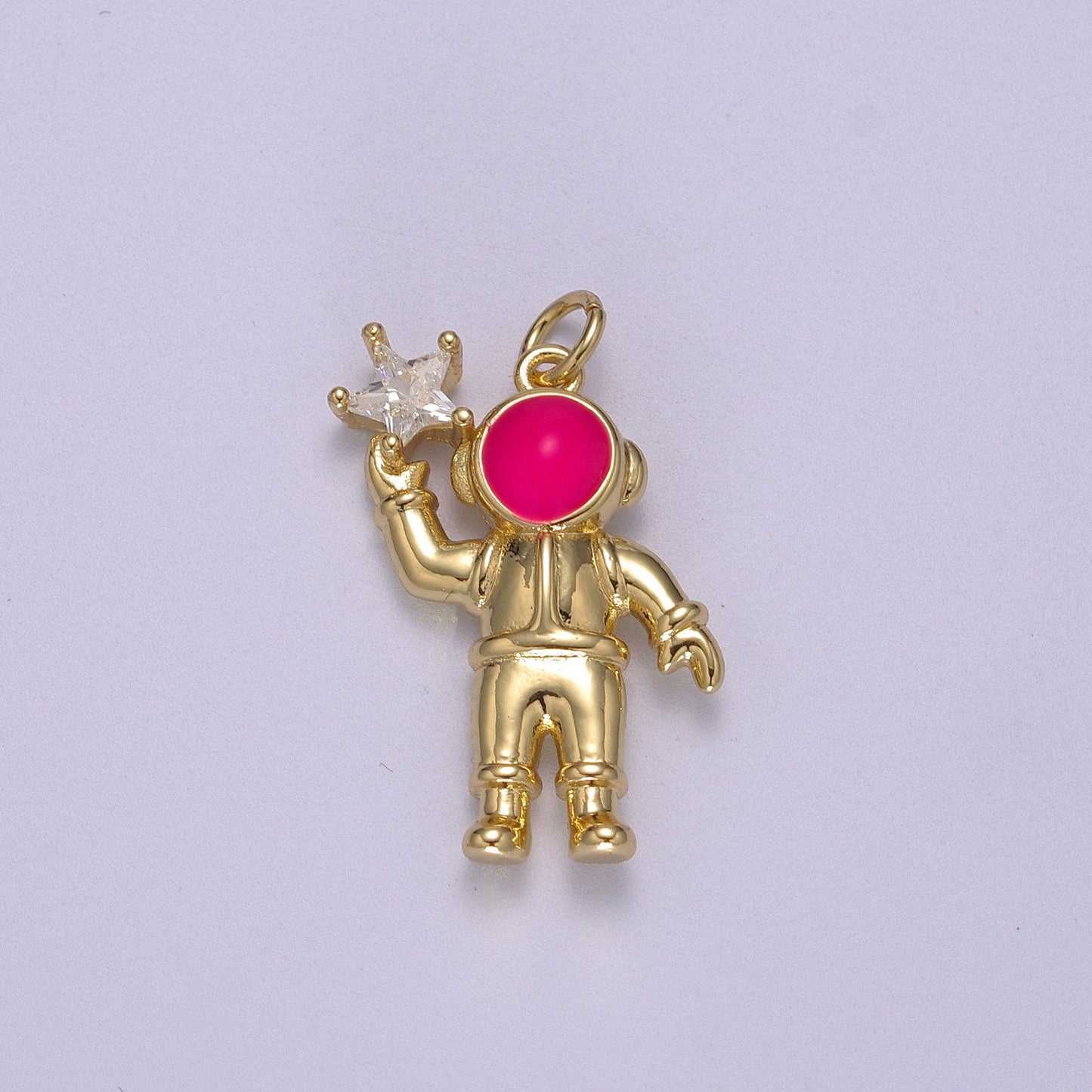 Cute Dainty Astronaut Charm, Enamel Robot Pendant Star Kids Monster Charm for Necklace Earring Bracelet Component Halloween Charm M-828-M830