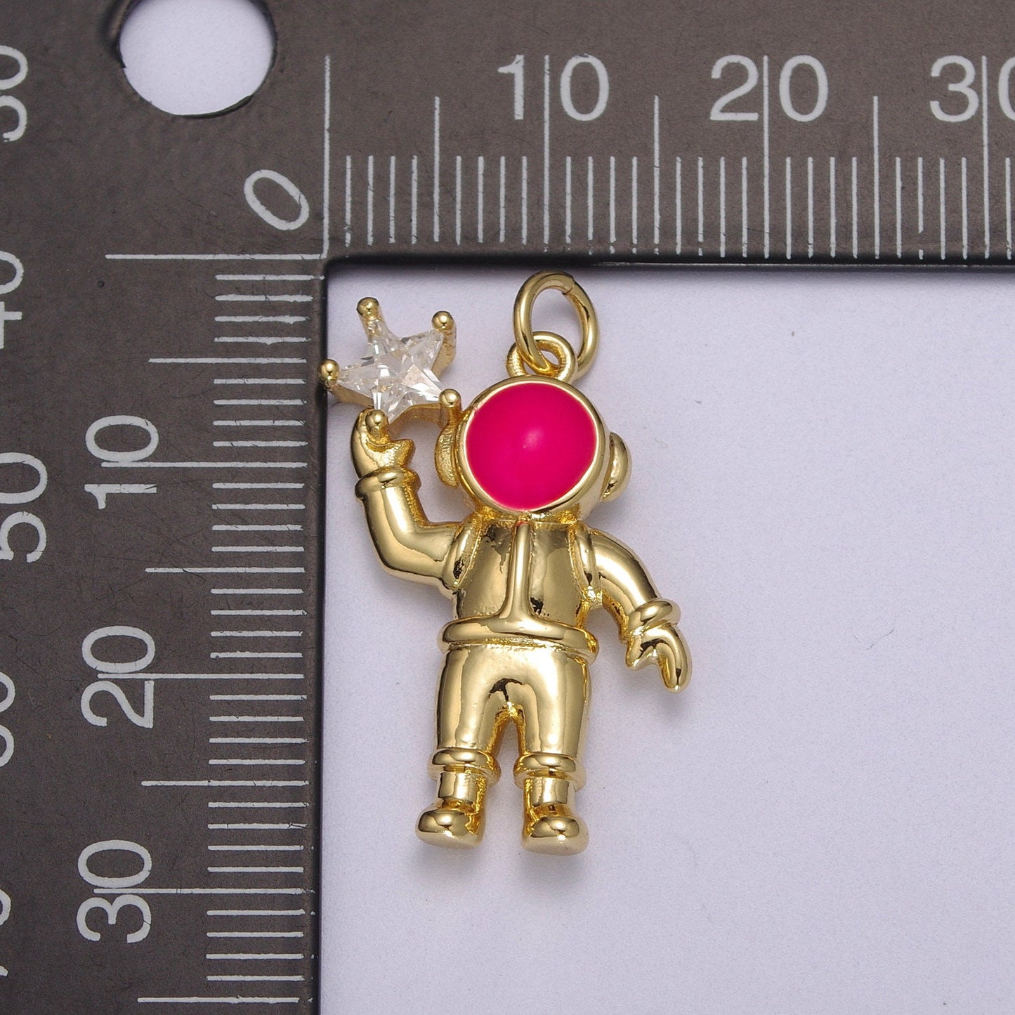Cute Dainty Astronaut Charm, Enamel Robot Pendant Star Kids Monster Charm for Necklace Earring Bracelet Component Halloween Charm M-828-M830
