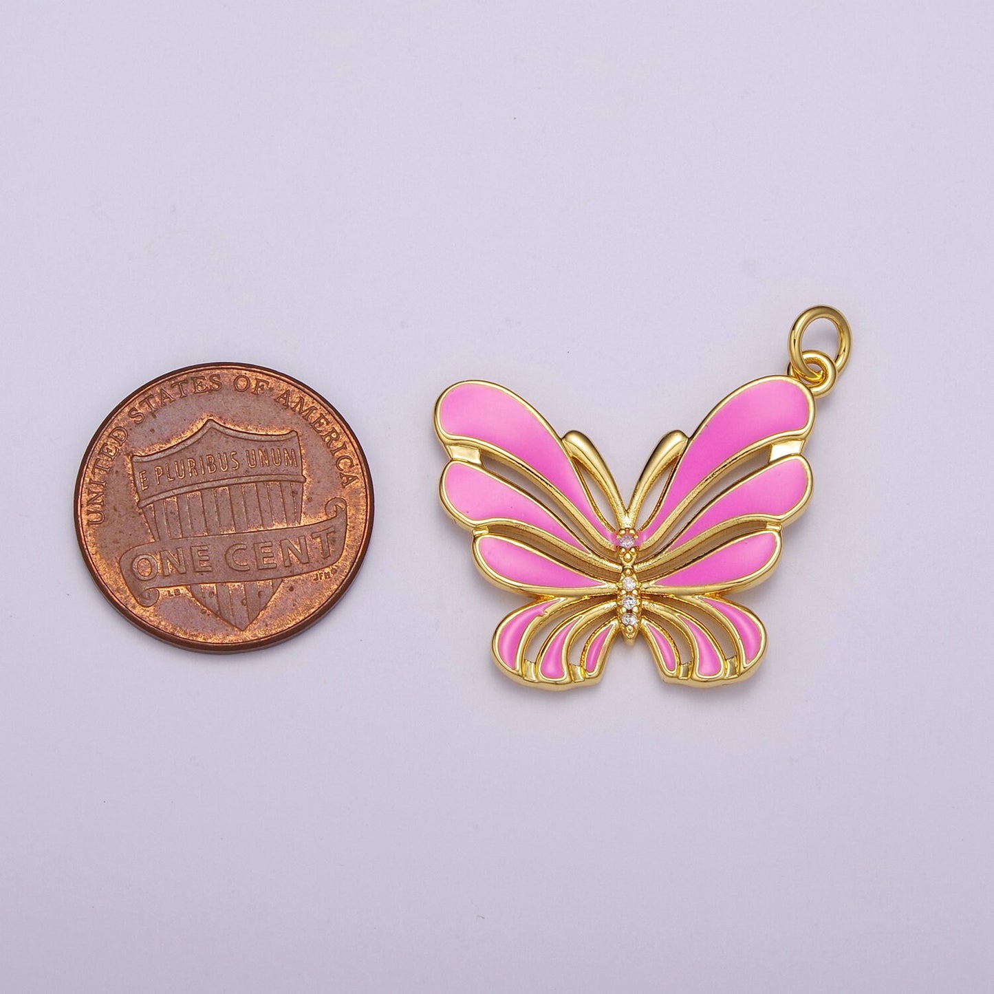 1x Elegant Monarch Butterfly Charm, Enamel Butterfly Pendant for Necklace Bracelet Earring Component for Jewelry Making Supply,M-802